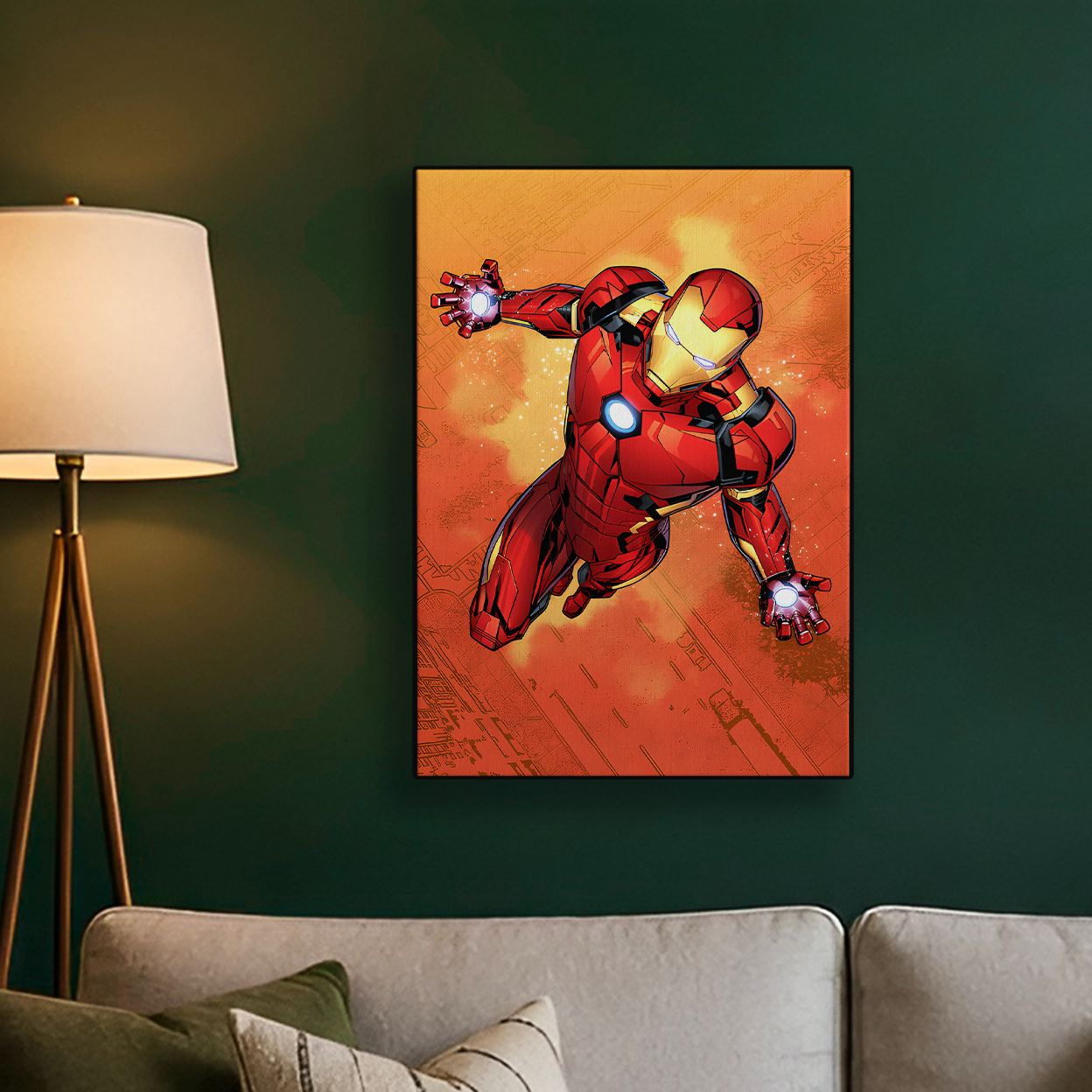 Iron Man Colorful Comic Poster
