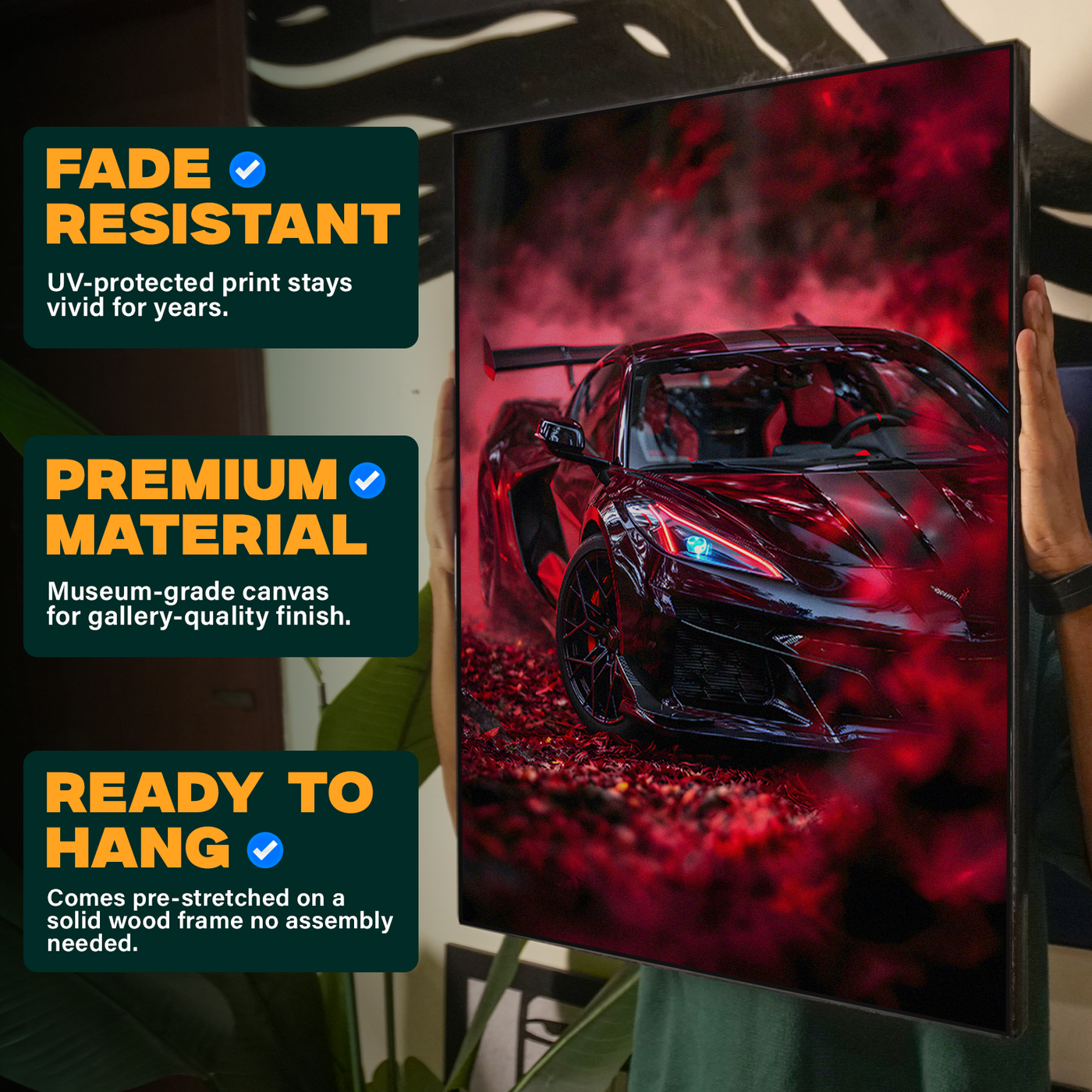 Dramatic Red Car Poster