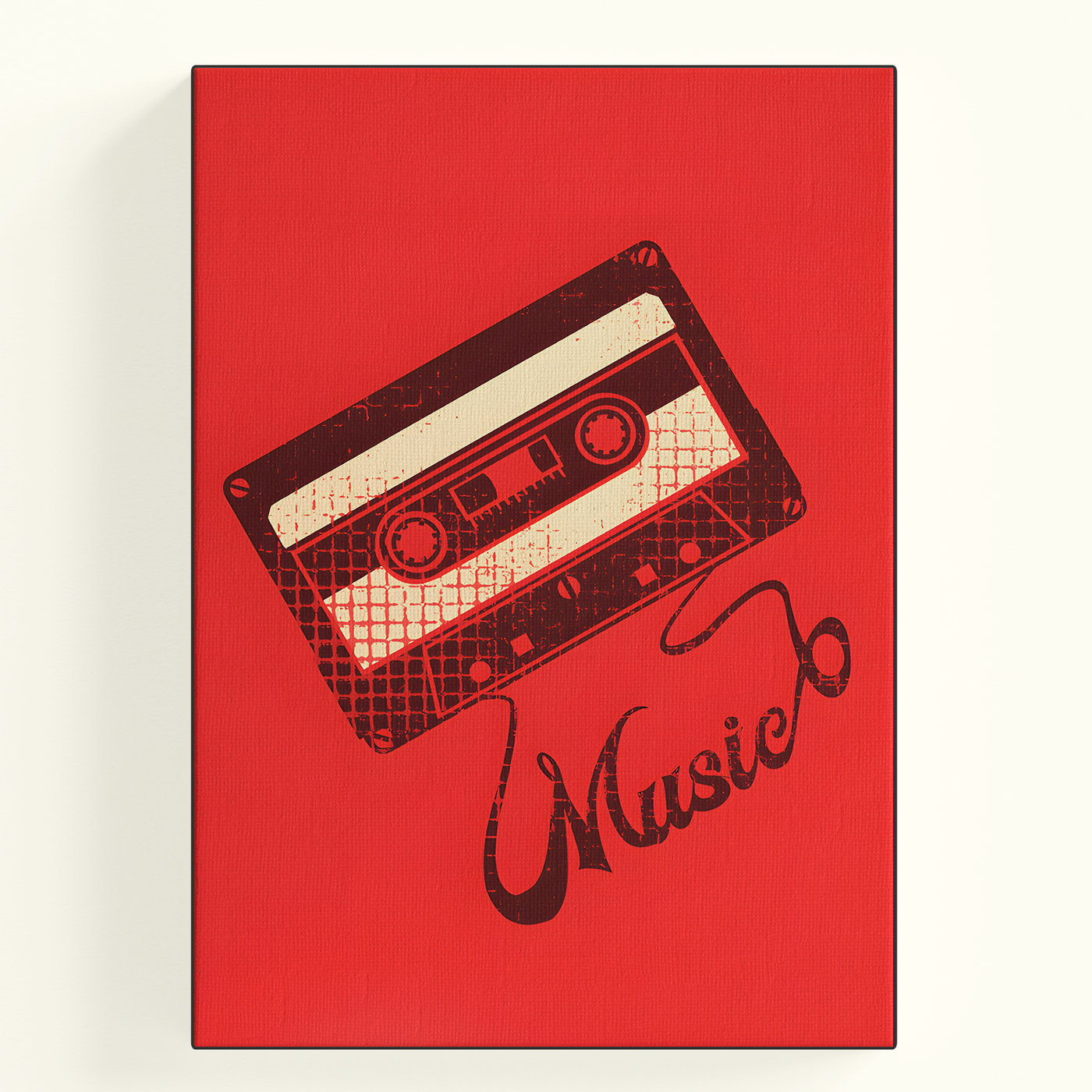 RED Cassette Tape Poster
