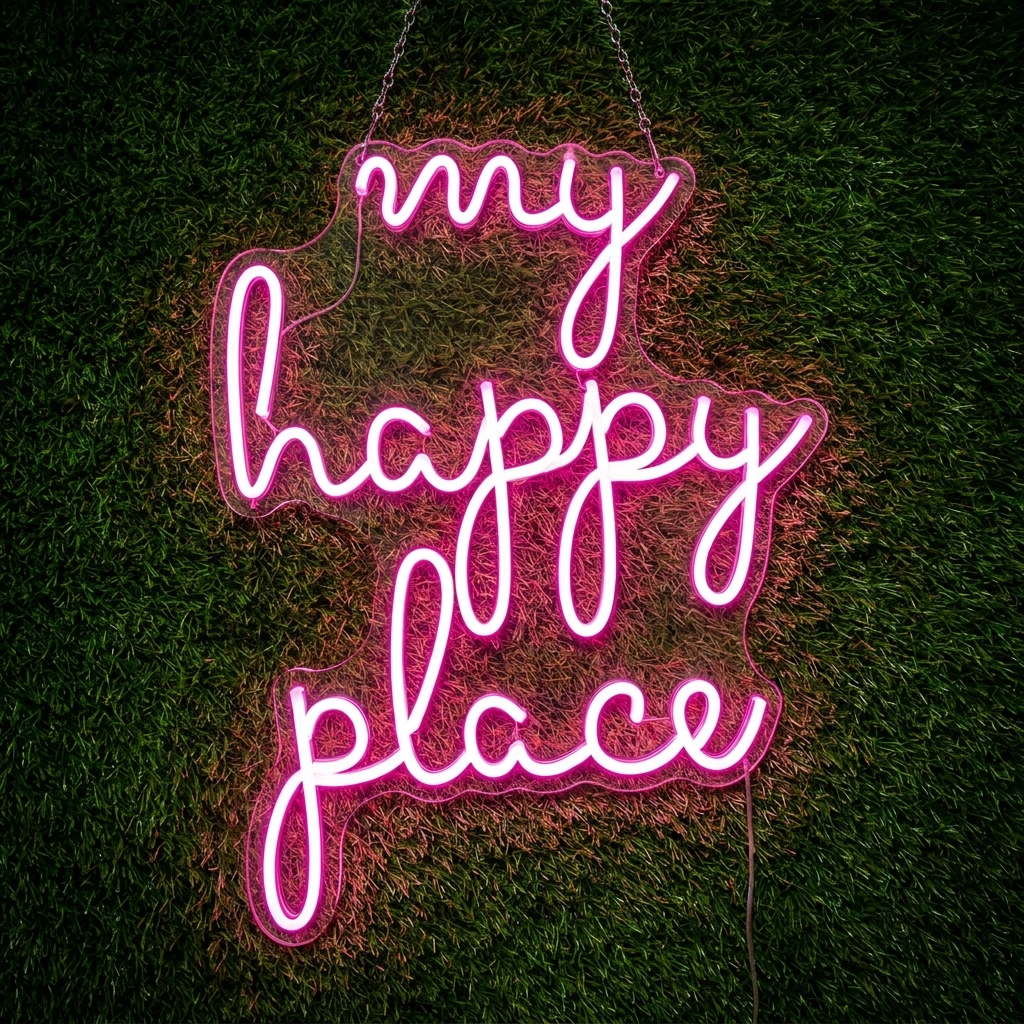 My Happy Place Neon Sign