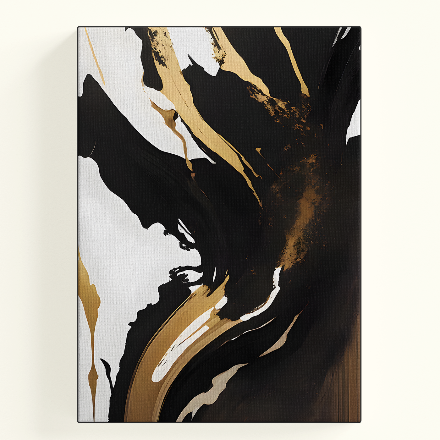 Black and Gold Wave Poster
