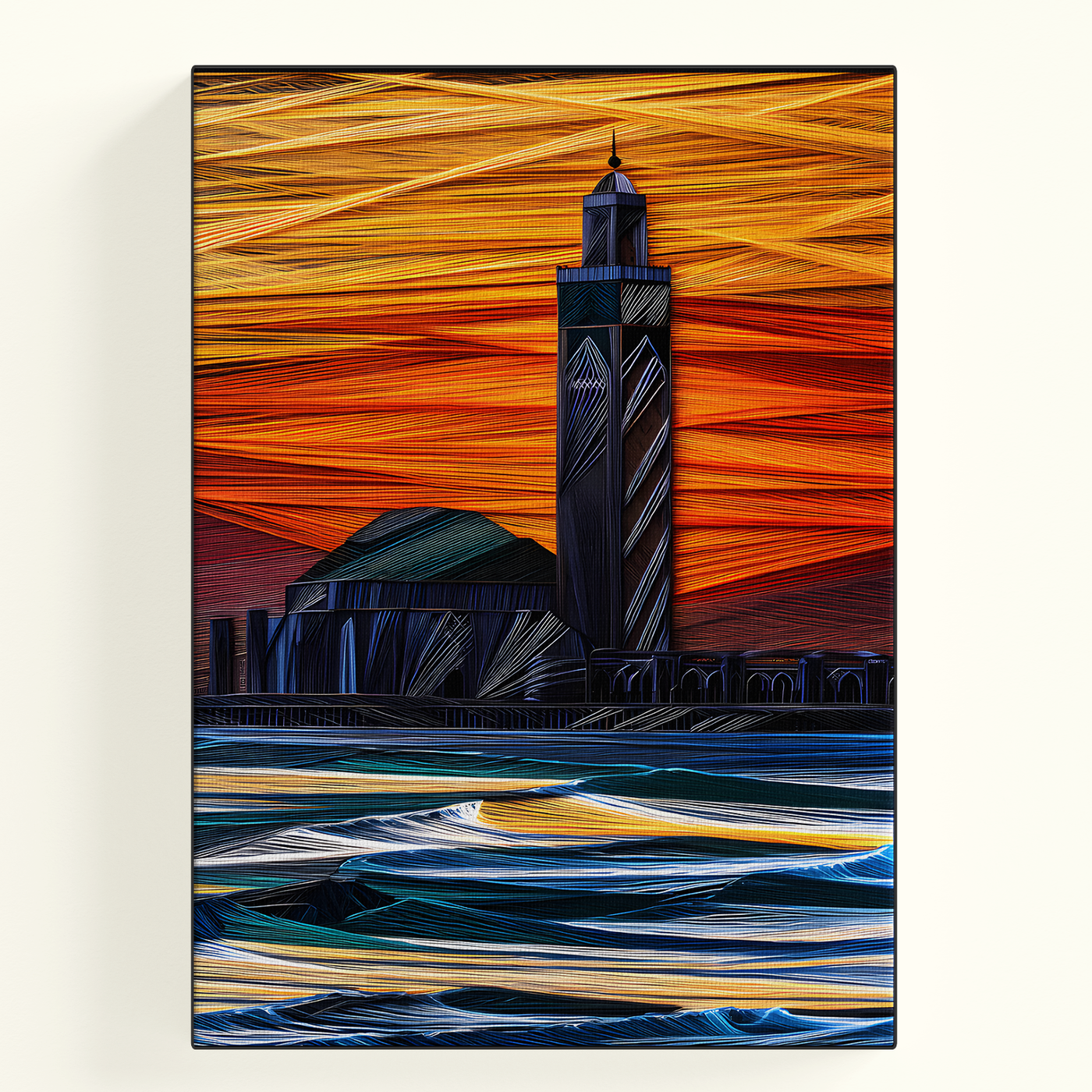Hassan II Mosque Coastal Poster