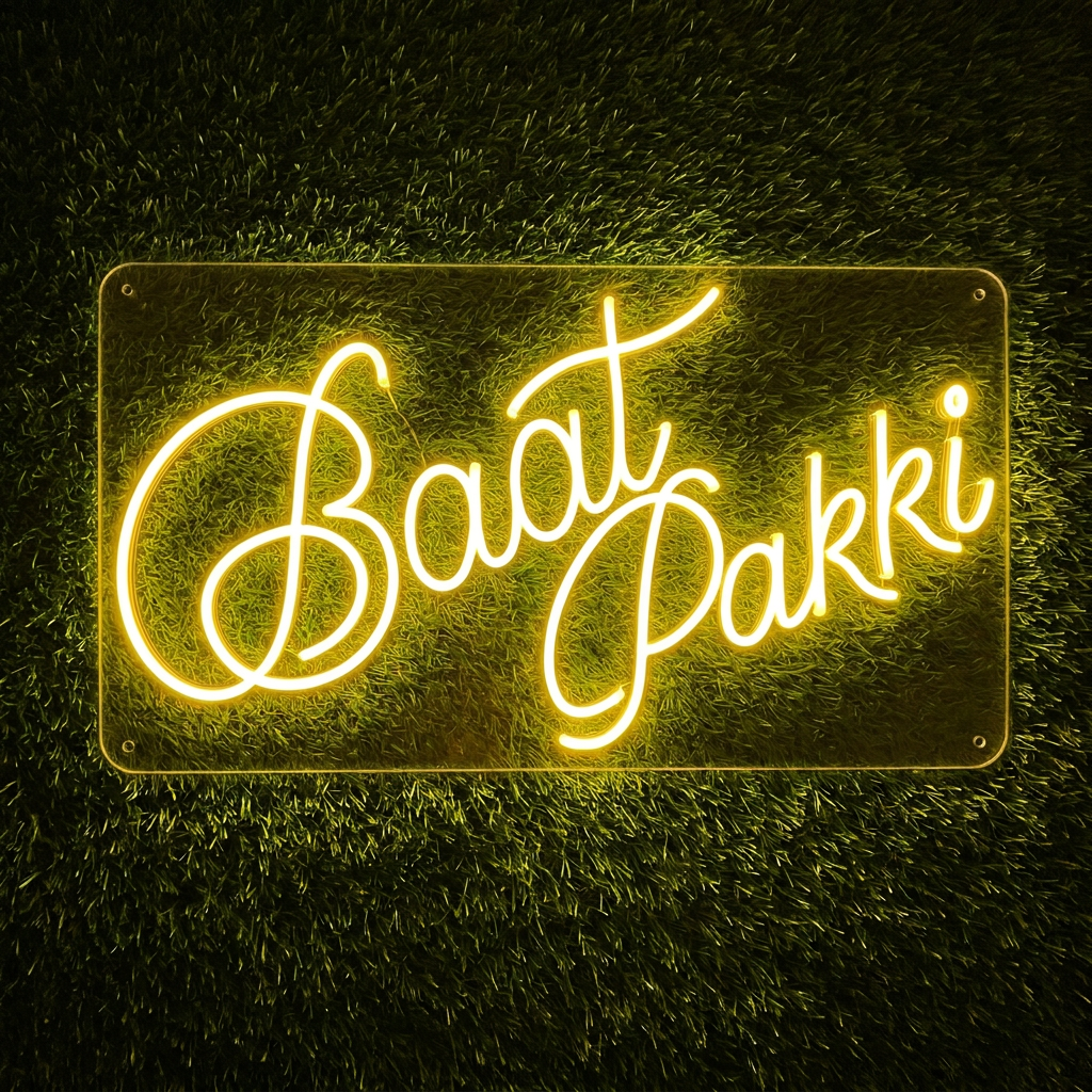 Baat Pakki Wedding Neon Sign