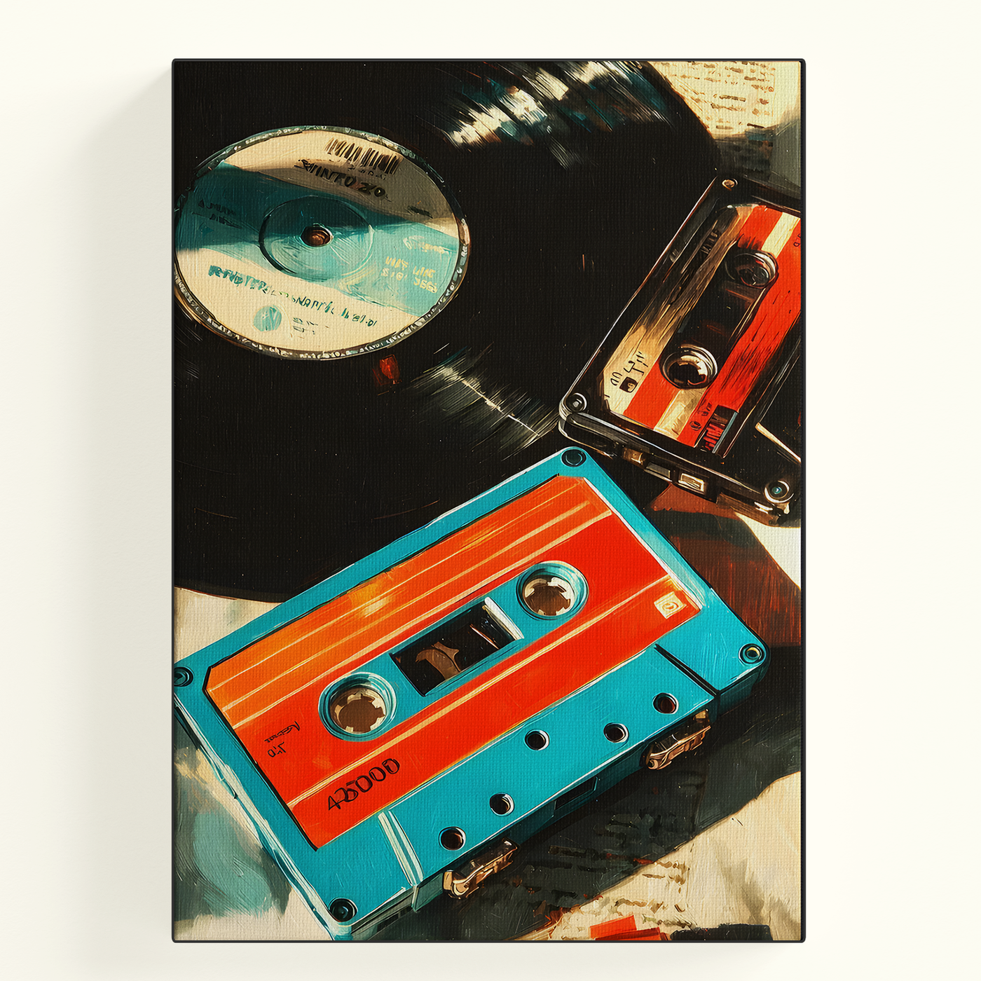 Yellow Cassette Tape Poster