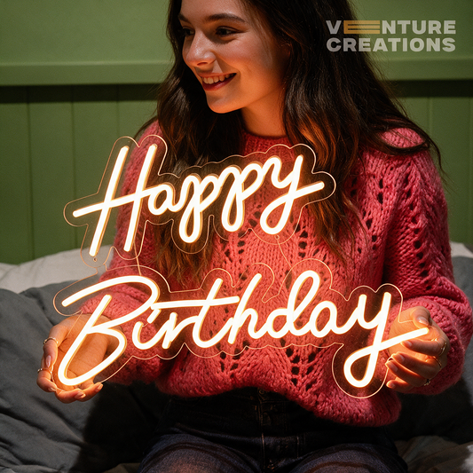 Happy Birthday Neon Sign