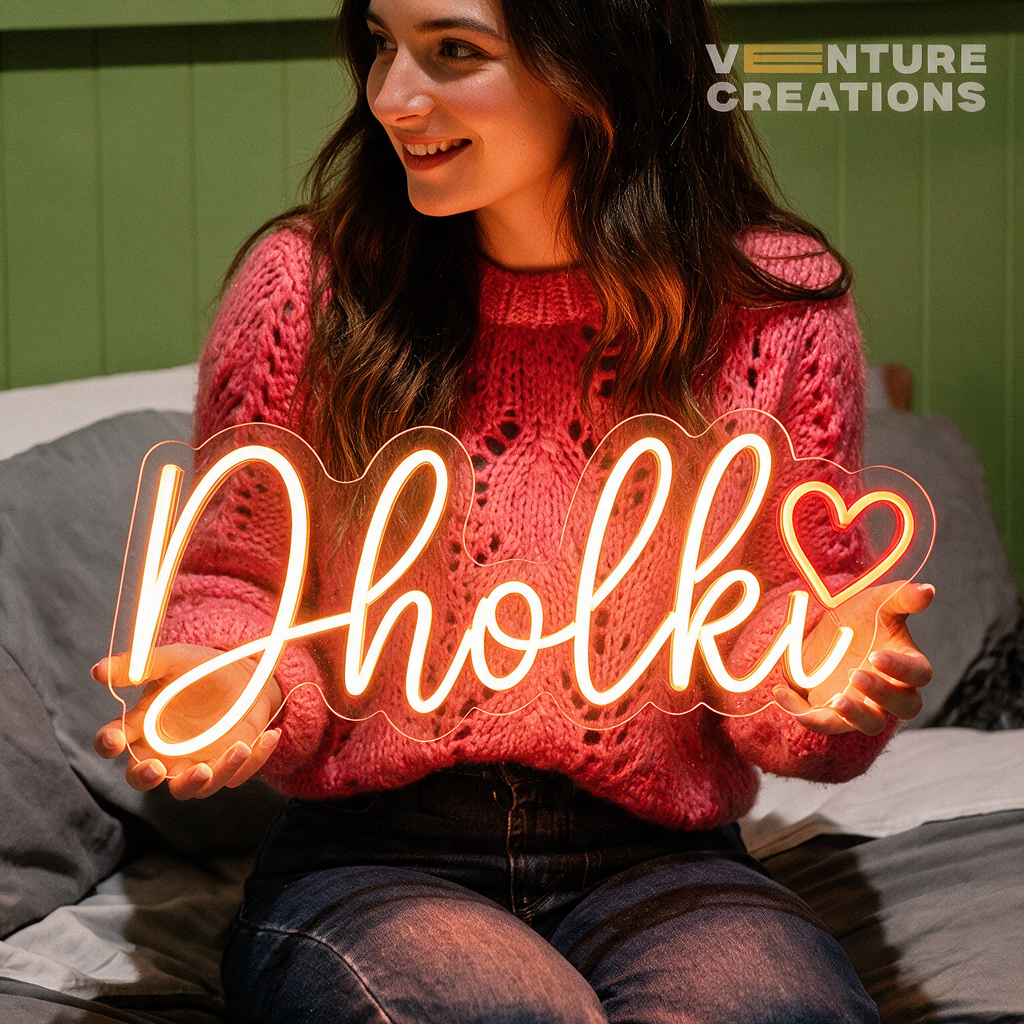 Dholki Wedding Neon Sign