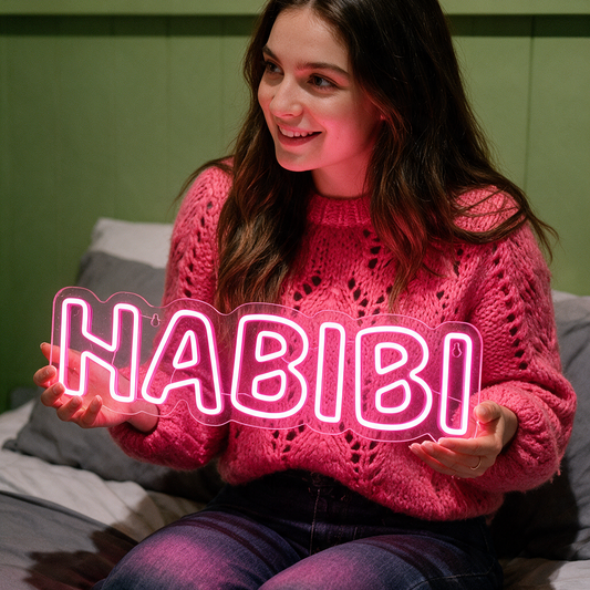 Habibi Neon Sign