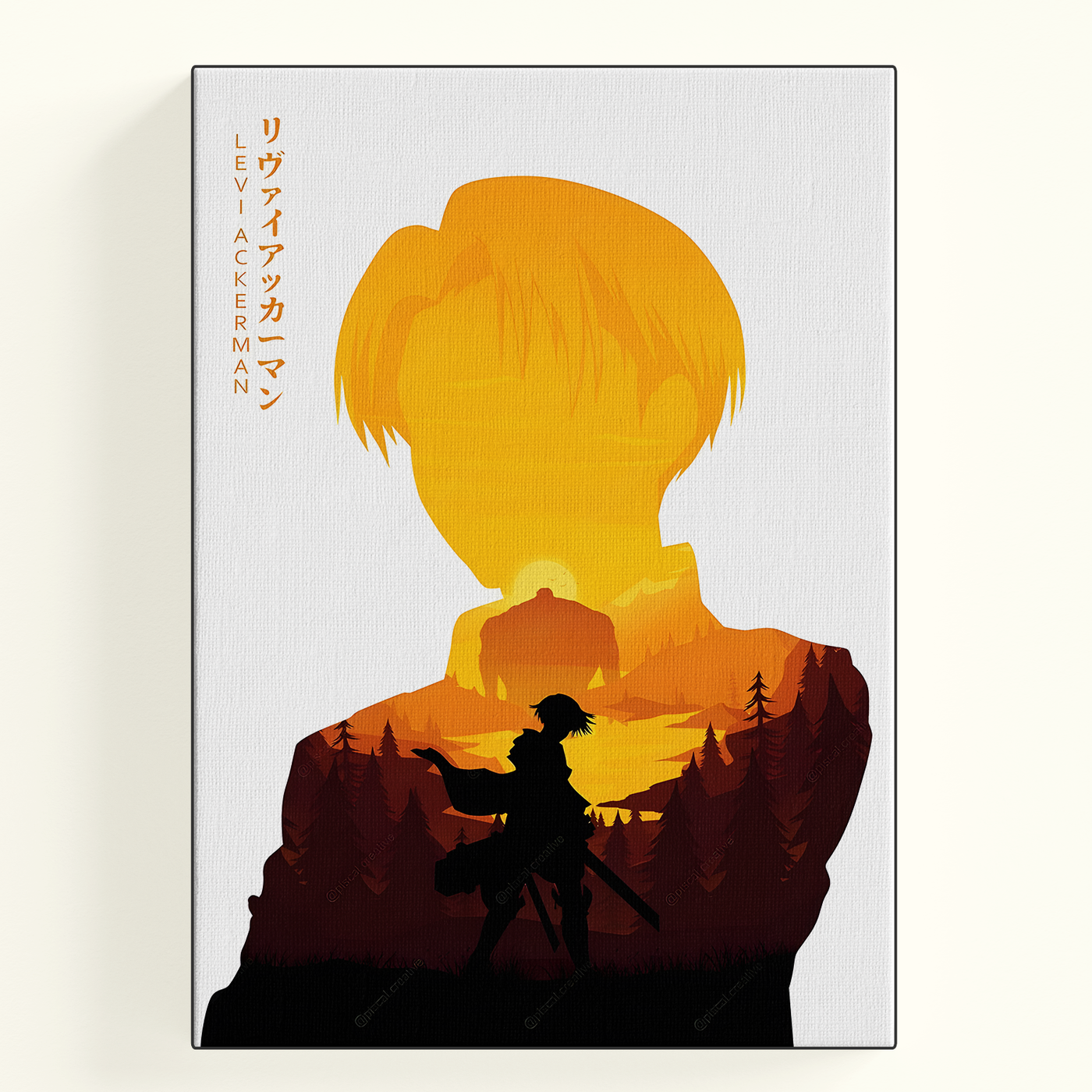 Levi Ackerman Silhouette Poster