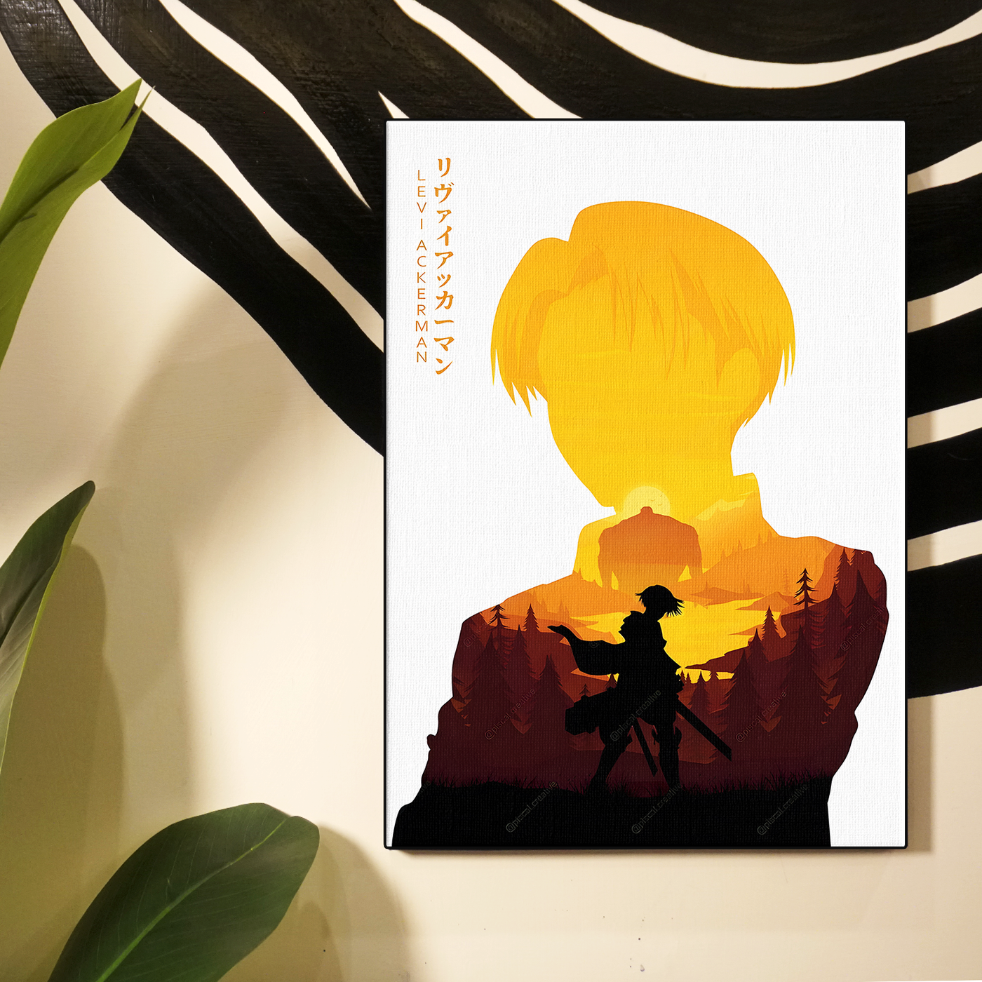 Levi Ackerman Silhouette Poster