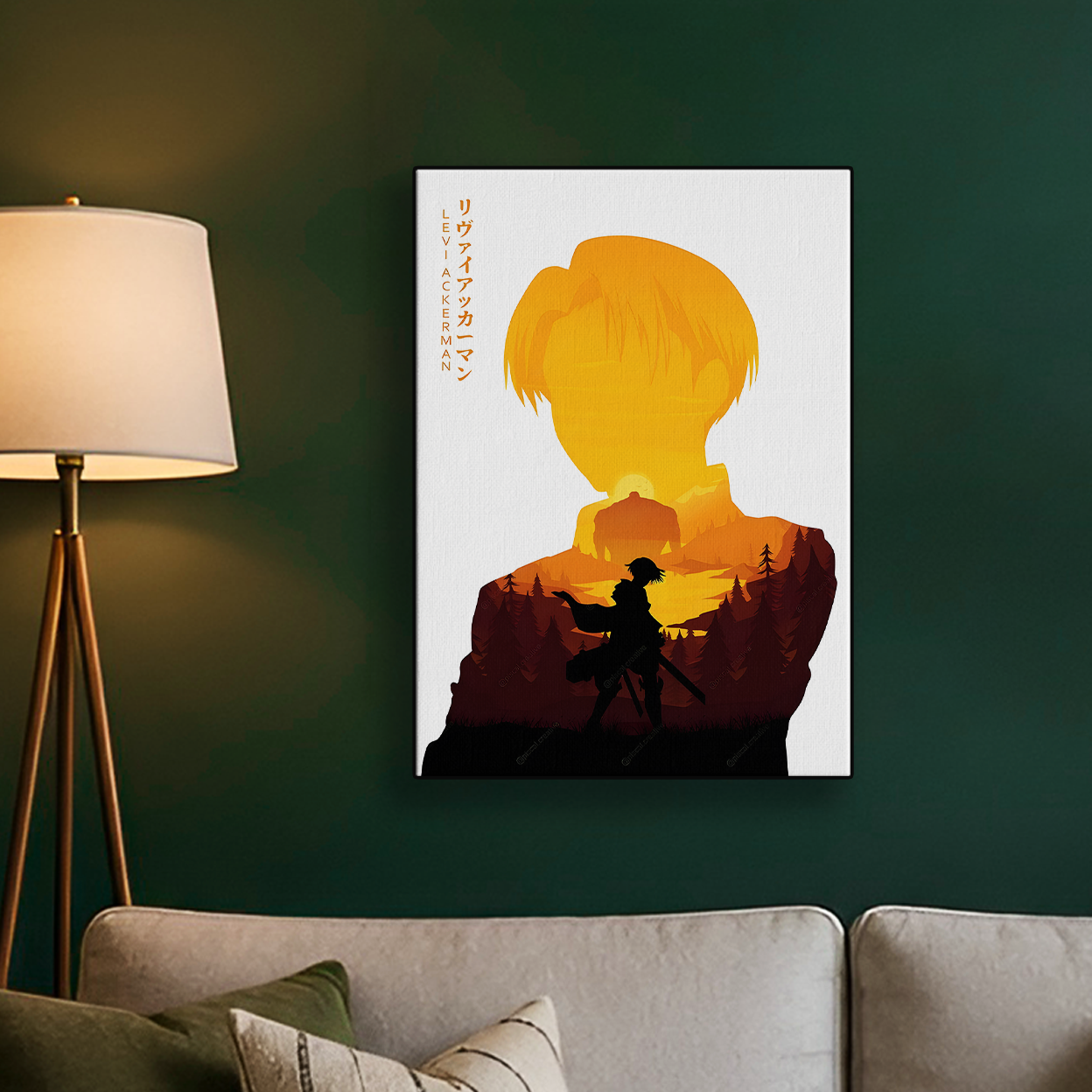 Levi Ackerman Silhouette Poster