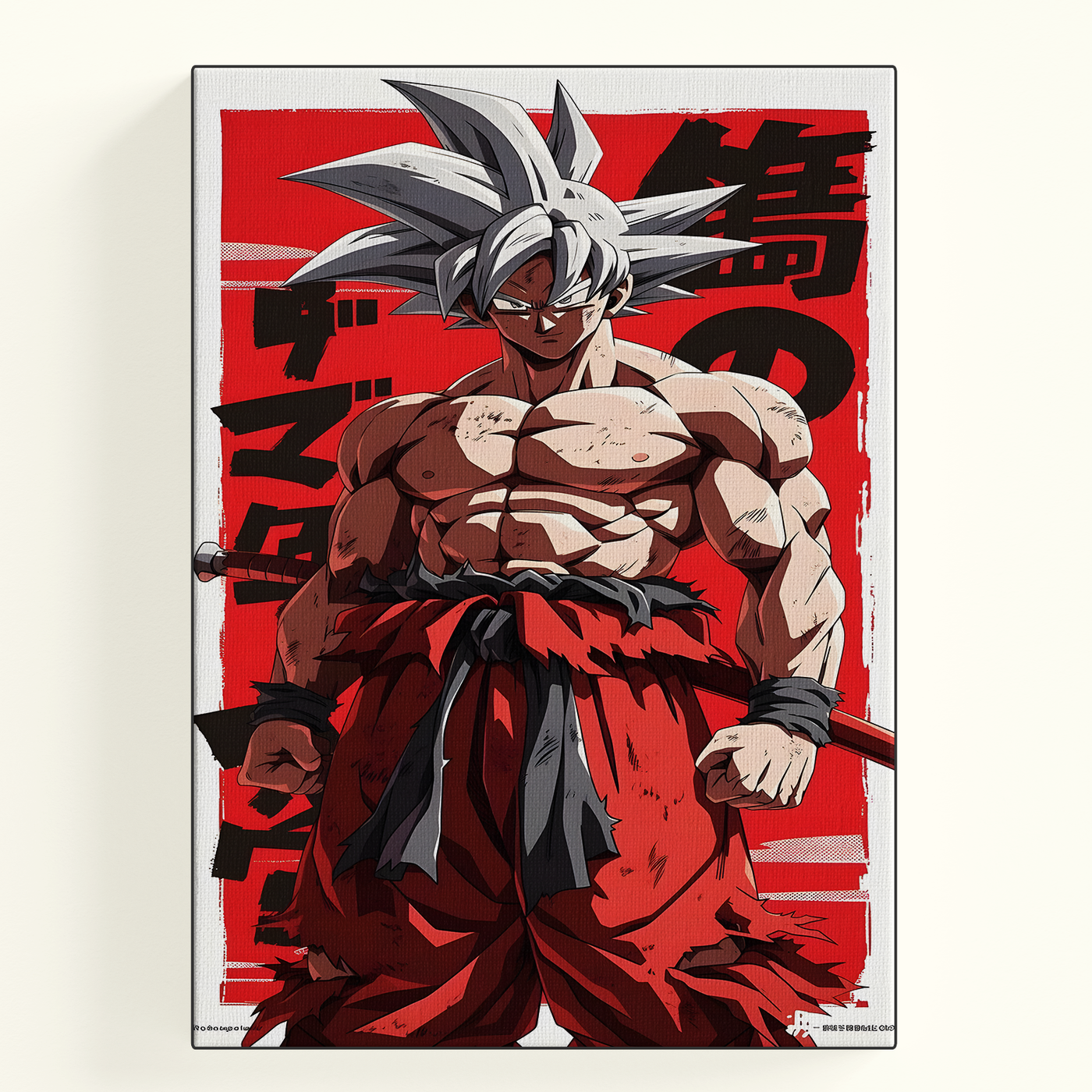 Red Goku Fighting Poster
