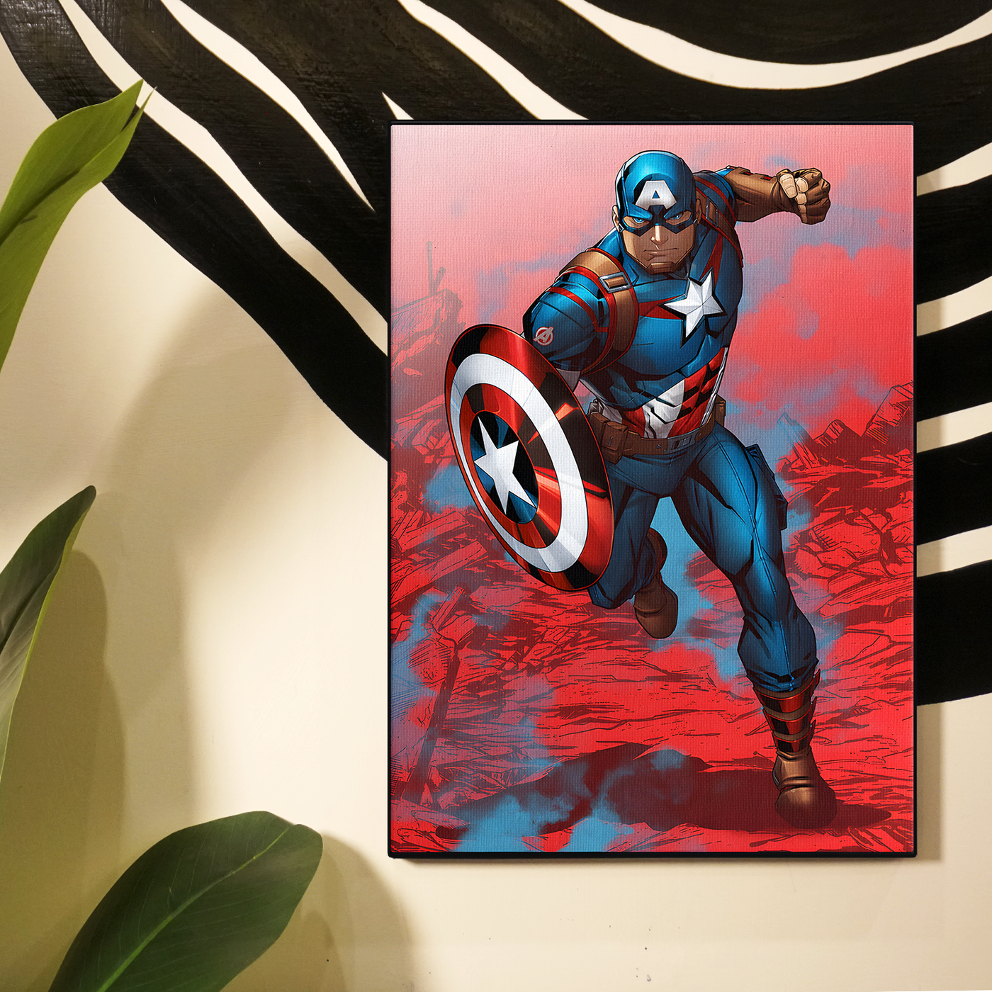 Captain America Colorful Comic Poster