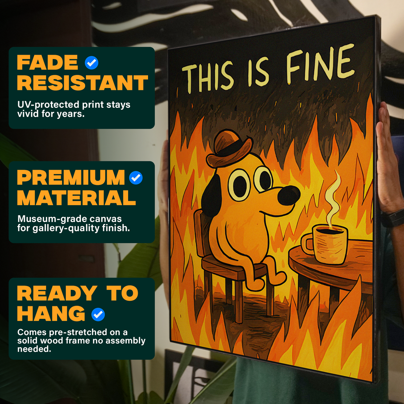 This Is Fine Meme Poster