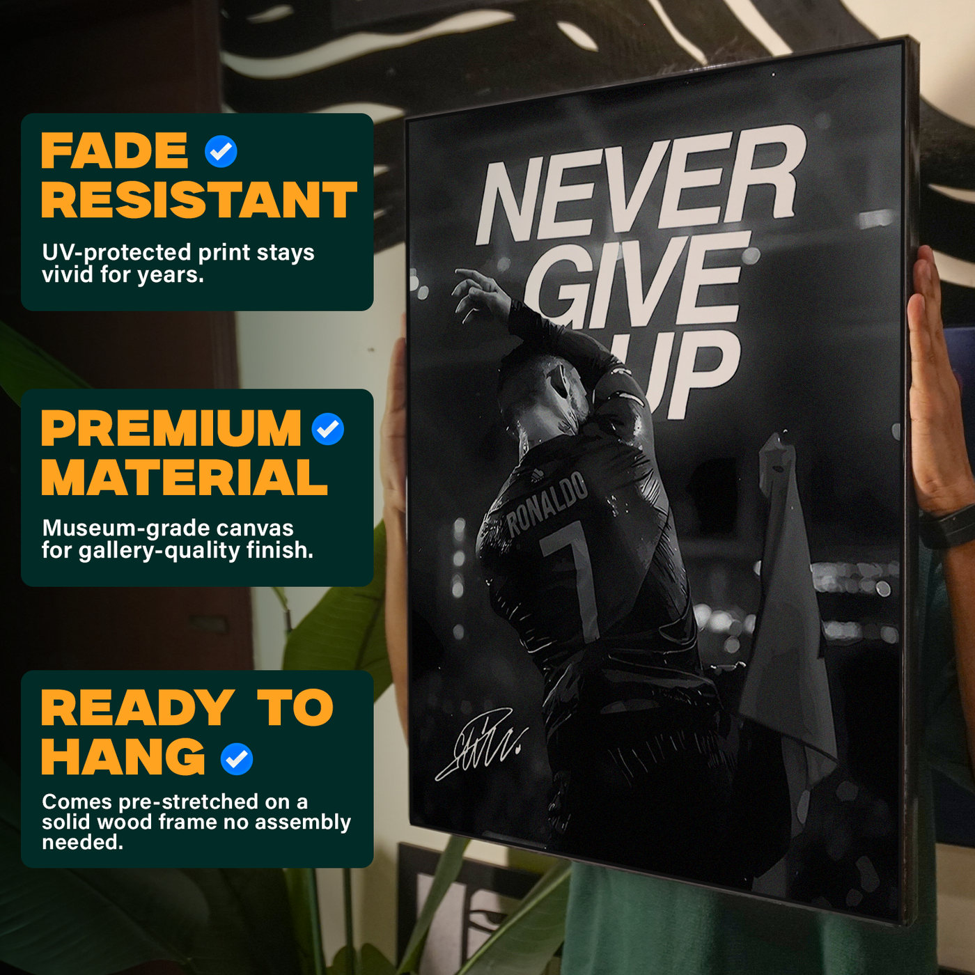 Never Give Up Ronaldo Poster