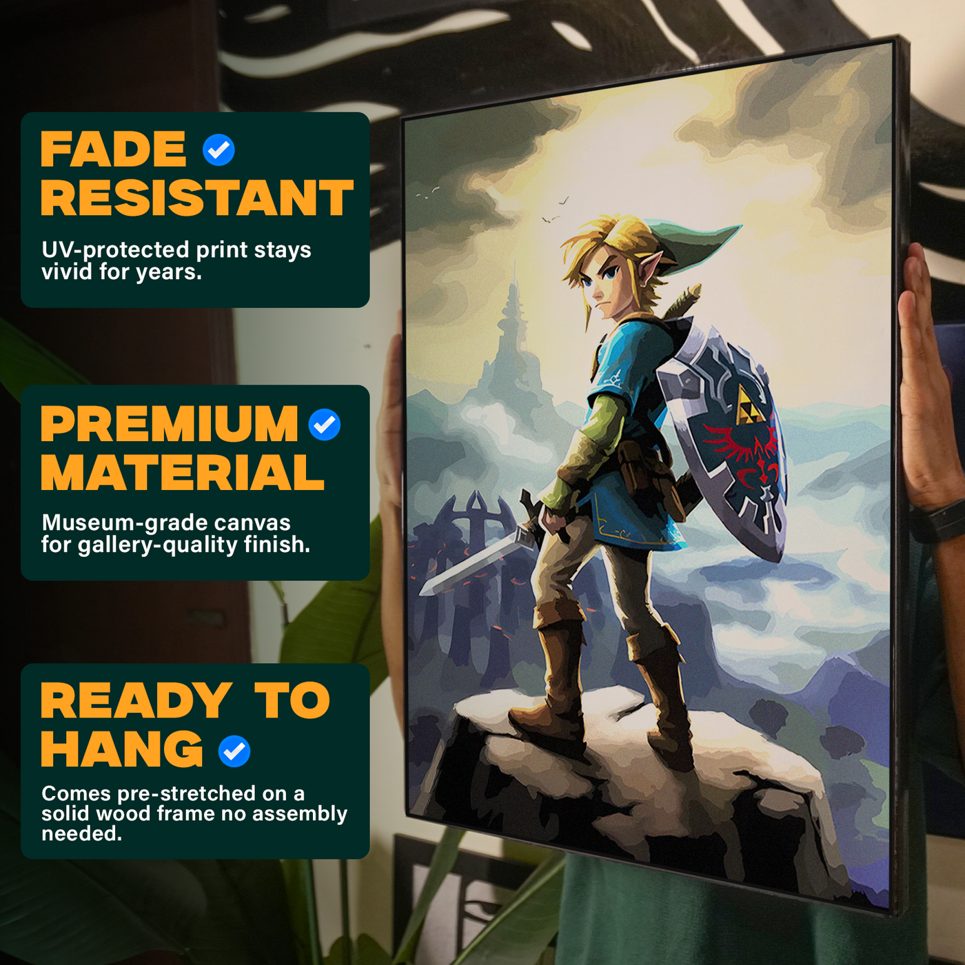 Zelda Link Shield Poster