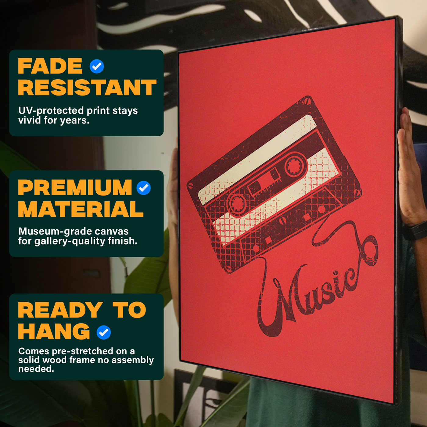 RED Cassette Tape Poster
