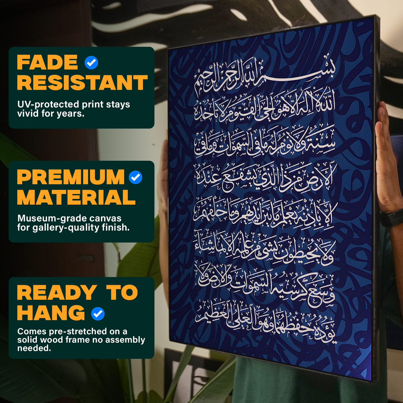 Mosque Illustration Dark Blue Gold Poster