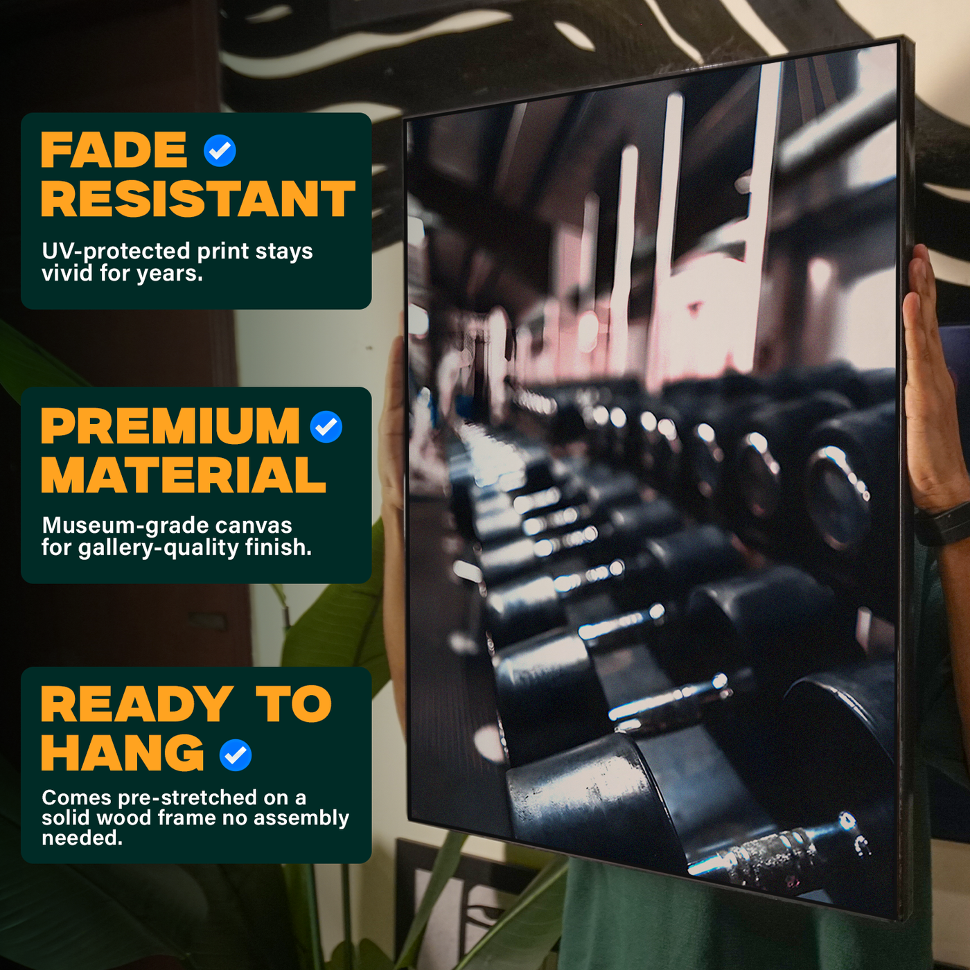 Dark Gym Weights Poster
