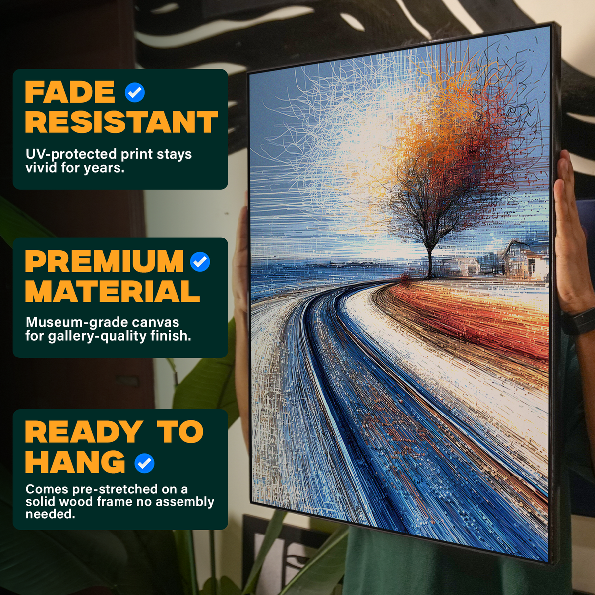 Winter Road Tree Poster