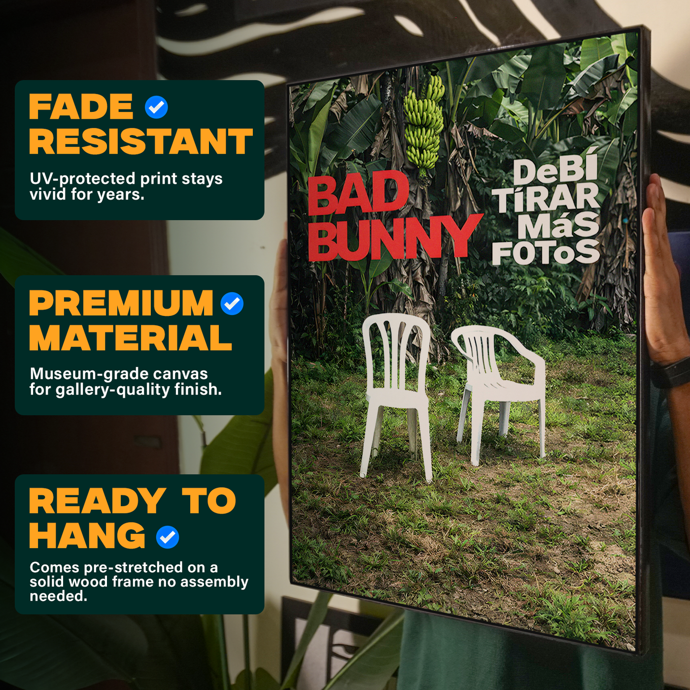 Bad Bunny Chair Poster