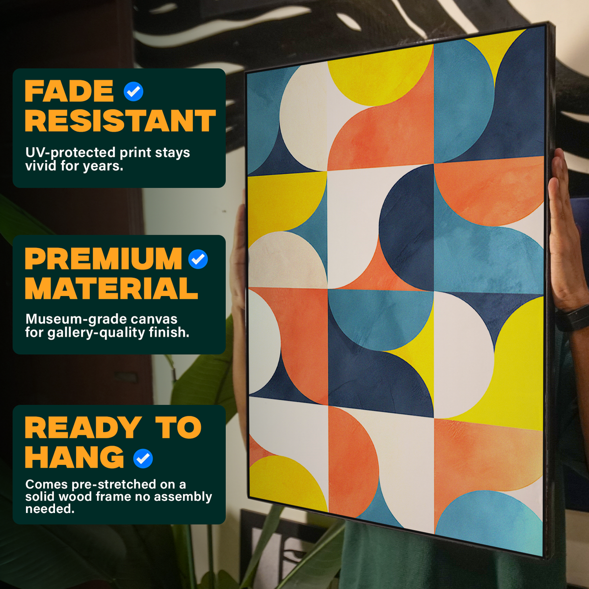 Geometric Abstract Shapes Colorful Poster