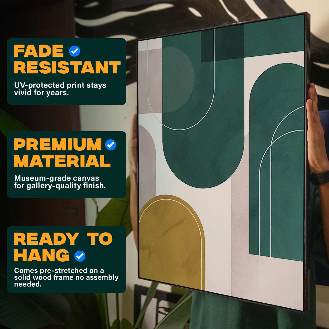 Geometric Abstract Arches Gold Poster
