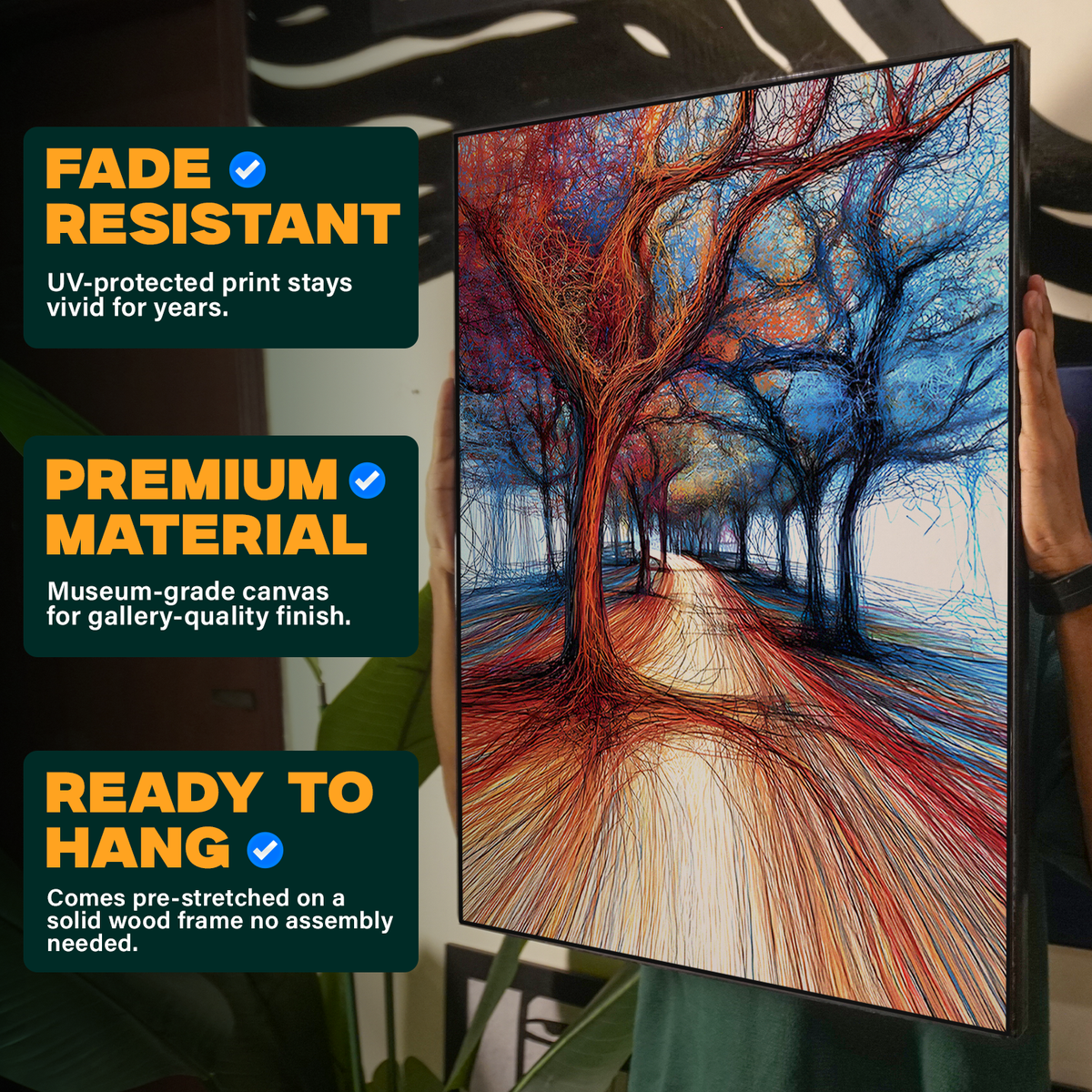 Winter Forest Path Poster