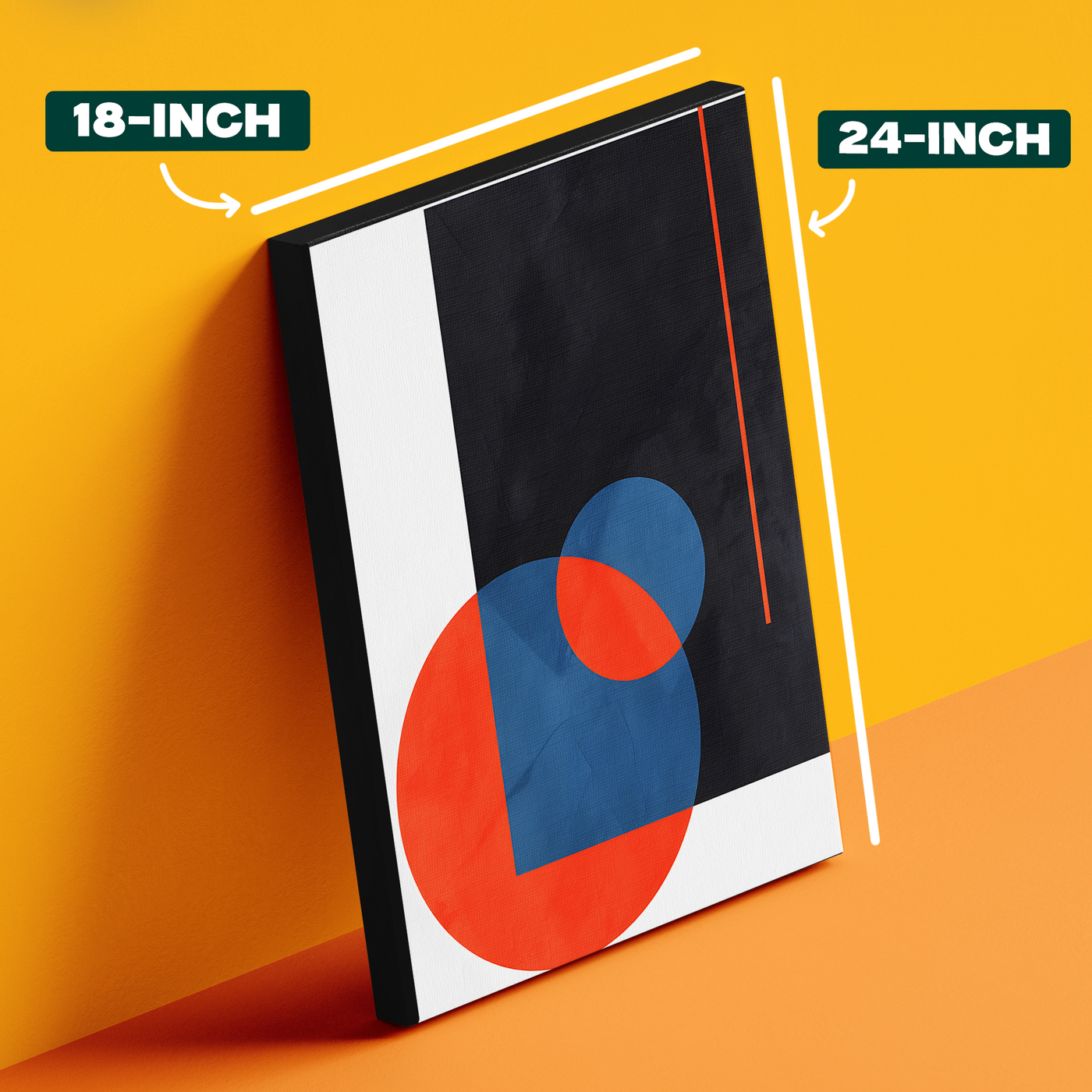 Geometric Abstract Blue Red Circle Poster