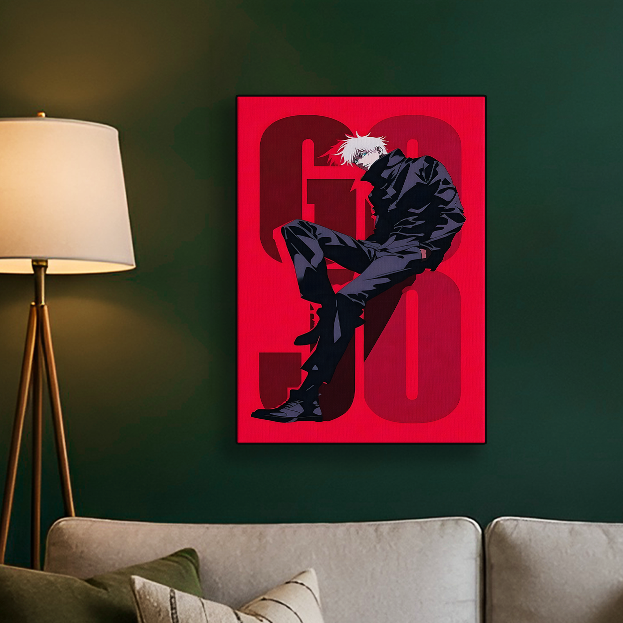 Gojo Red Silhouette Poster