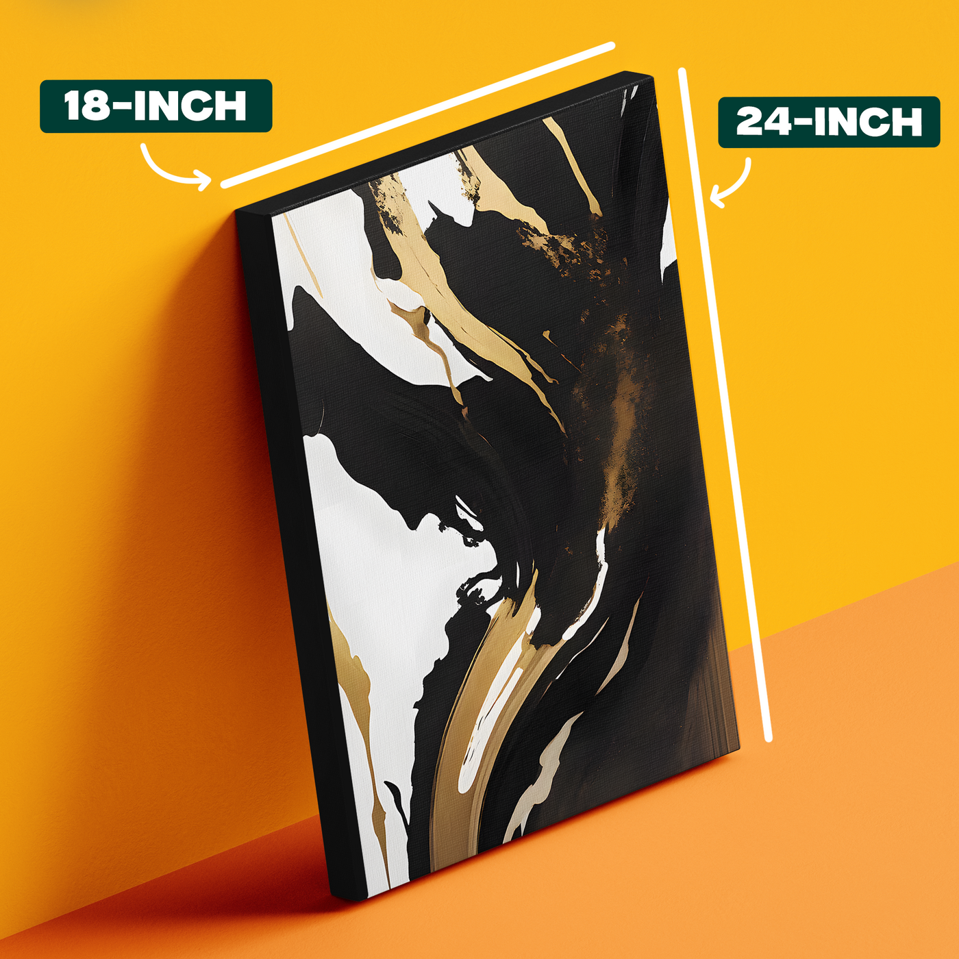 Black and Gold Wave Poster