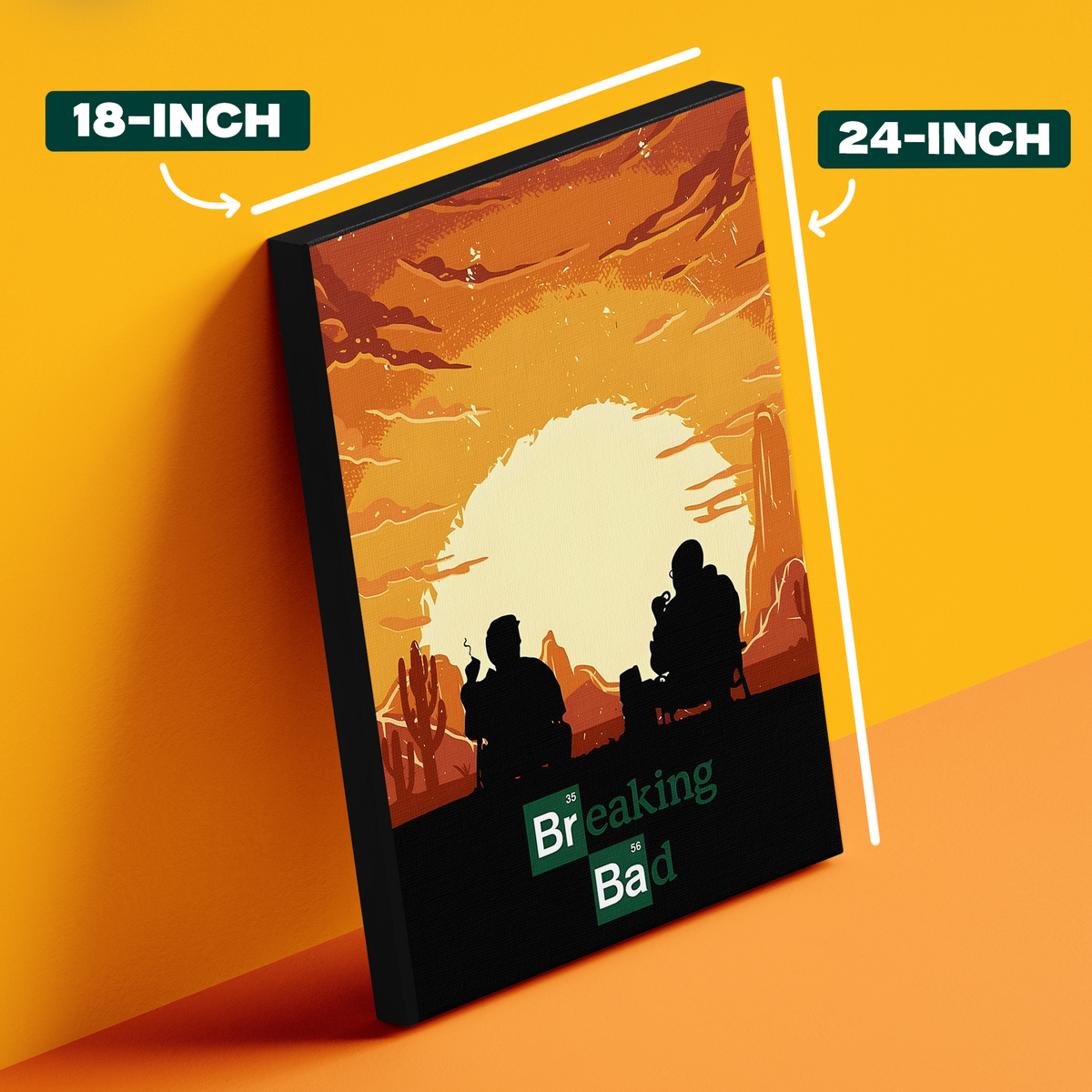 Breaking Bad Western Silhouette Sunset Poster