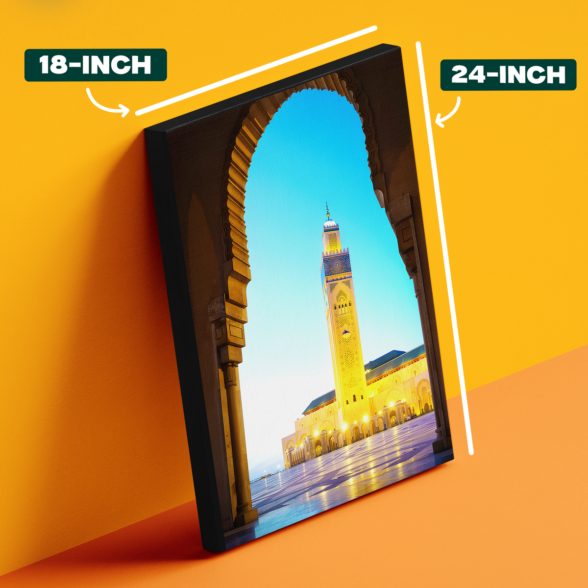 Blue and Gold Mosque Archway Poster