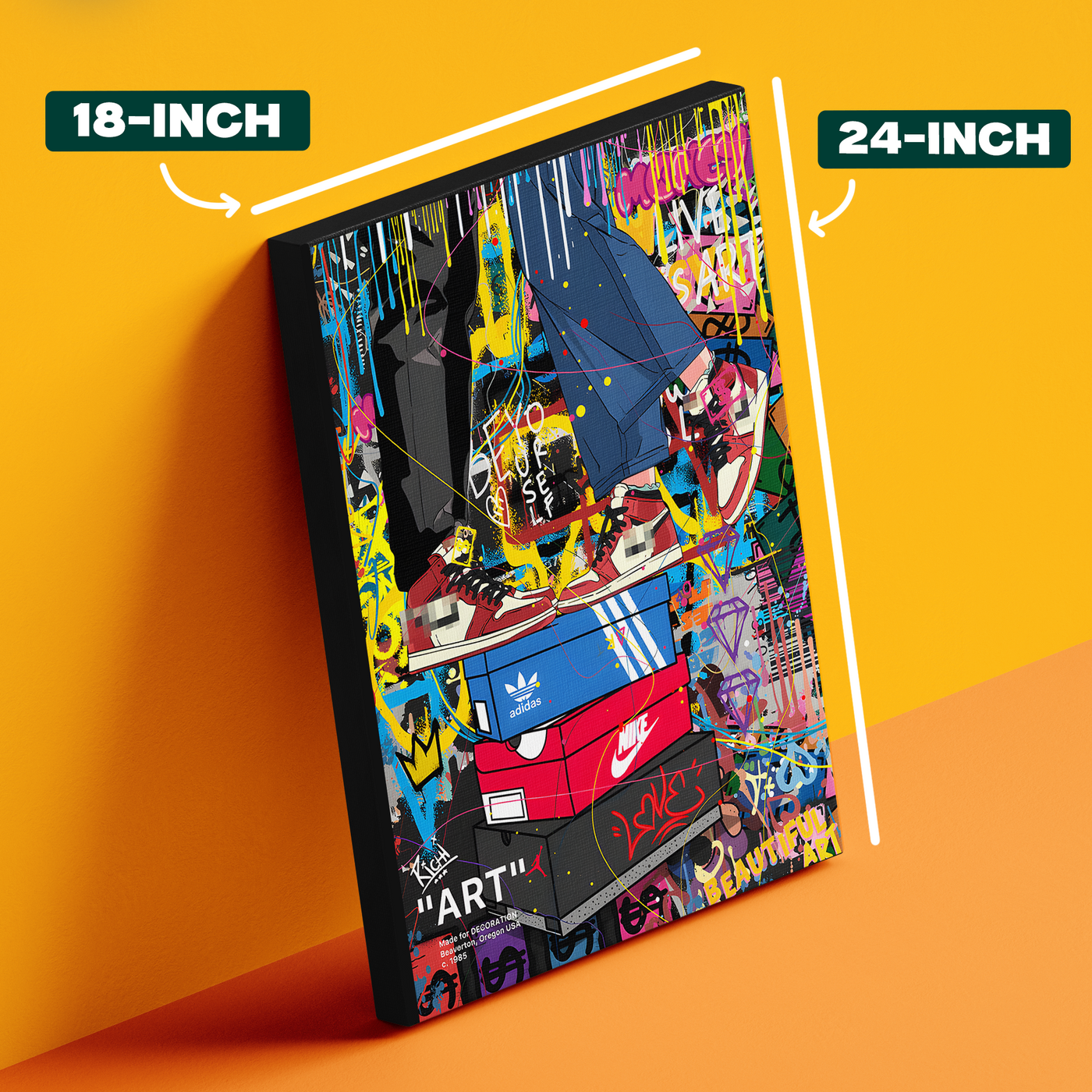 Colorful Sneaker Graffiti Collage Poster