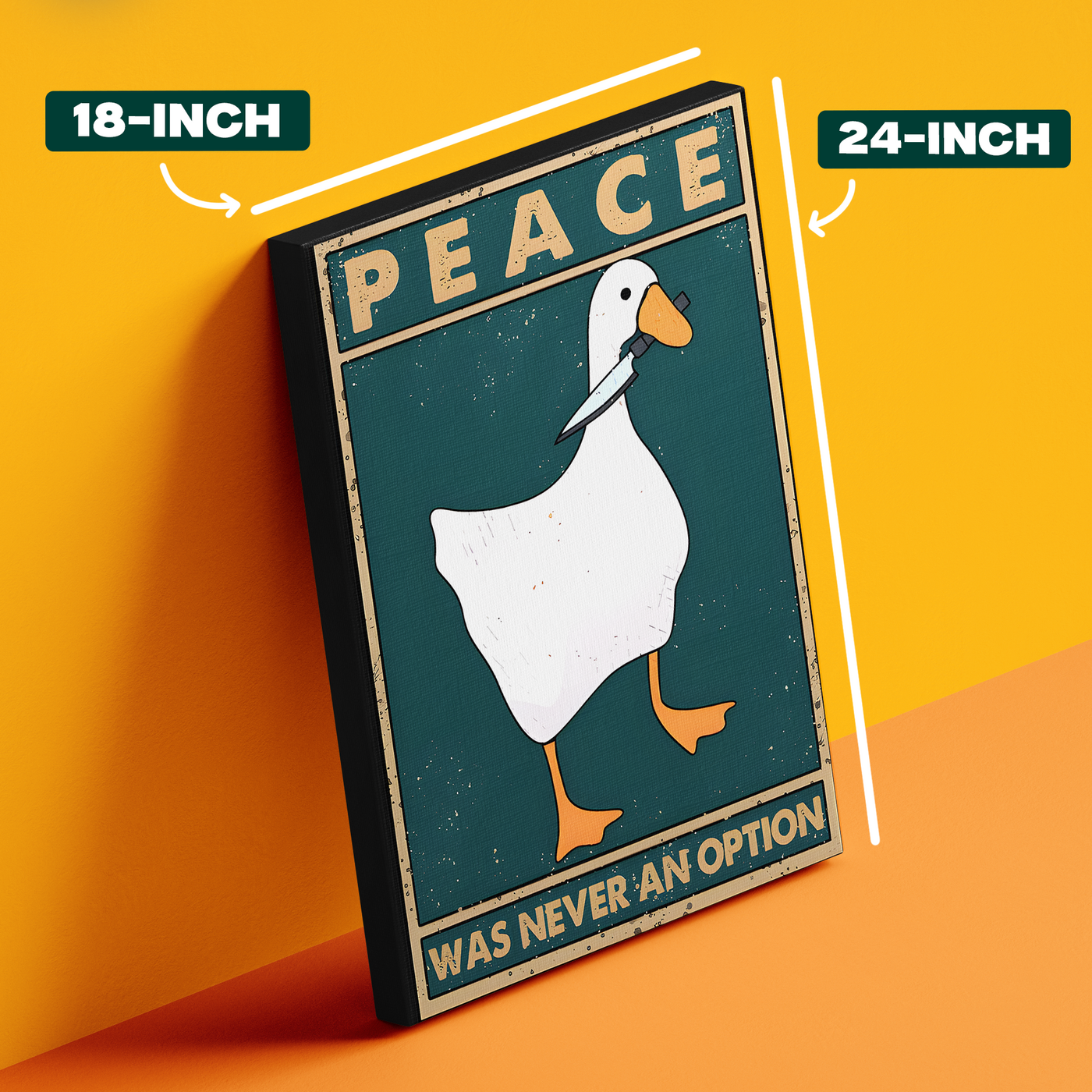 Peace Was Never An Option Duck Poster