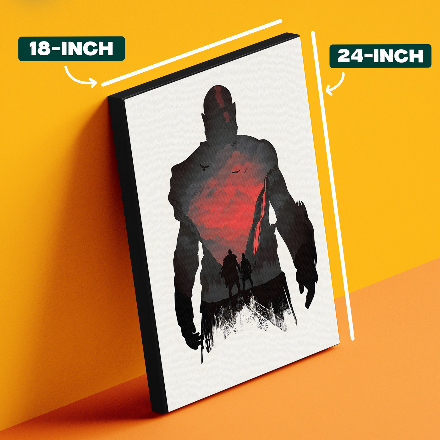 Dark Warrior Silhouette Poster