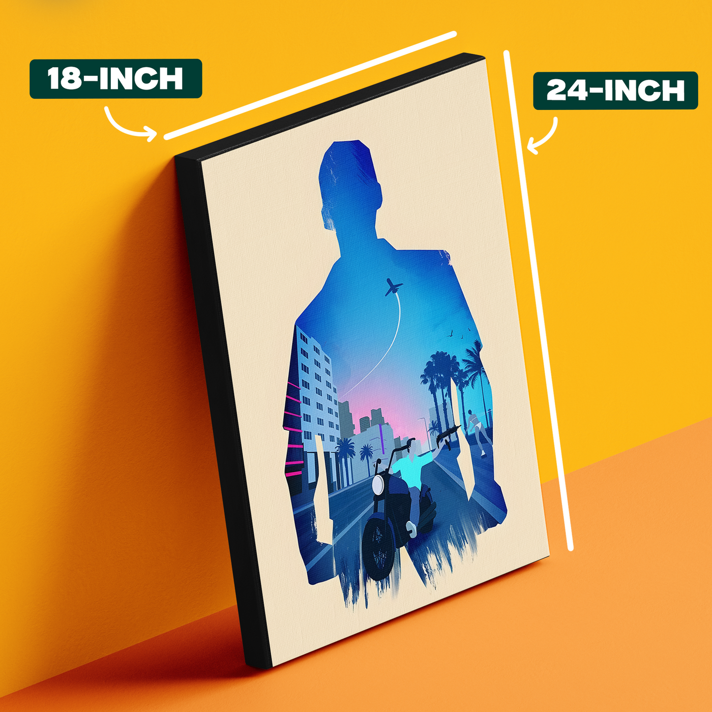 GTA: Vice City Tommy Vercetti Silhouette City Poster