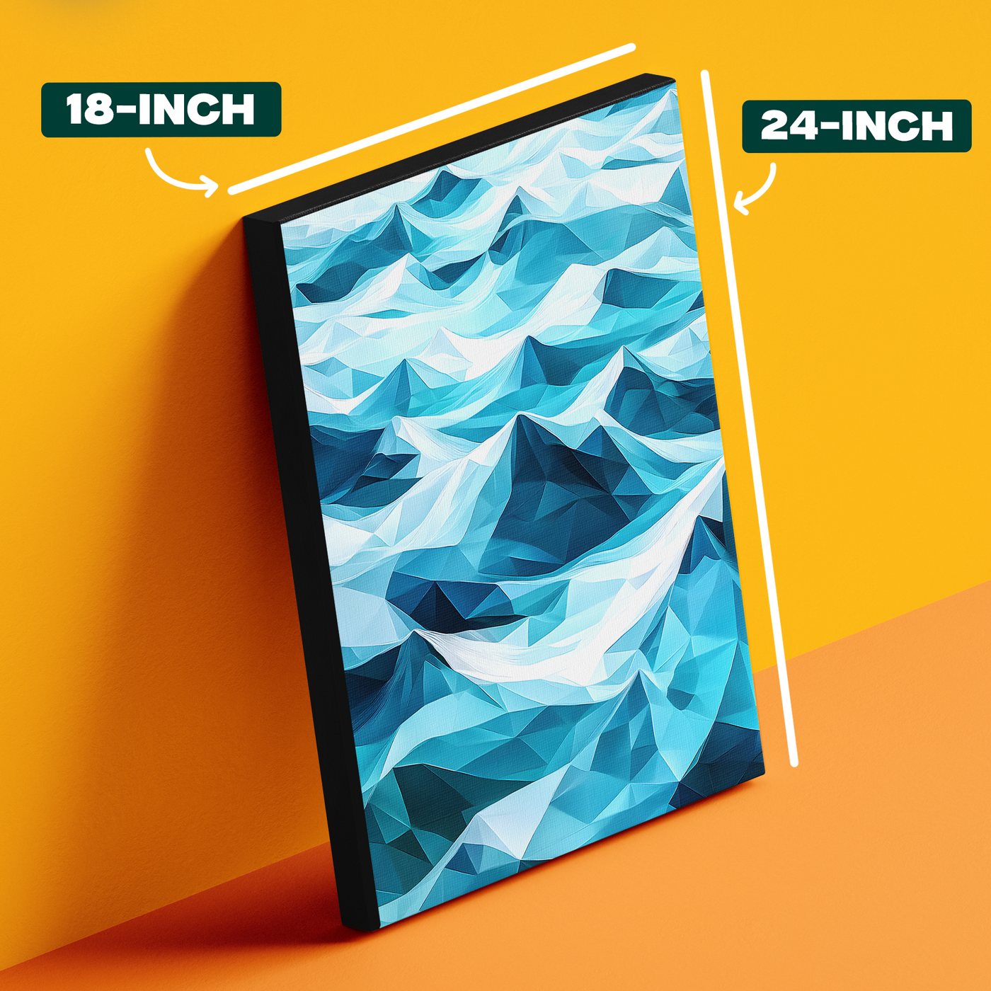 Blue Wave Abstract Poster