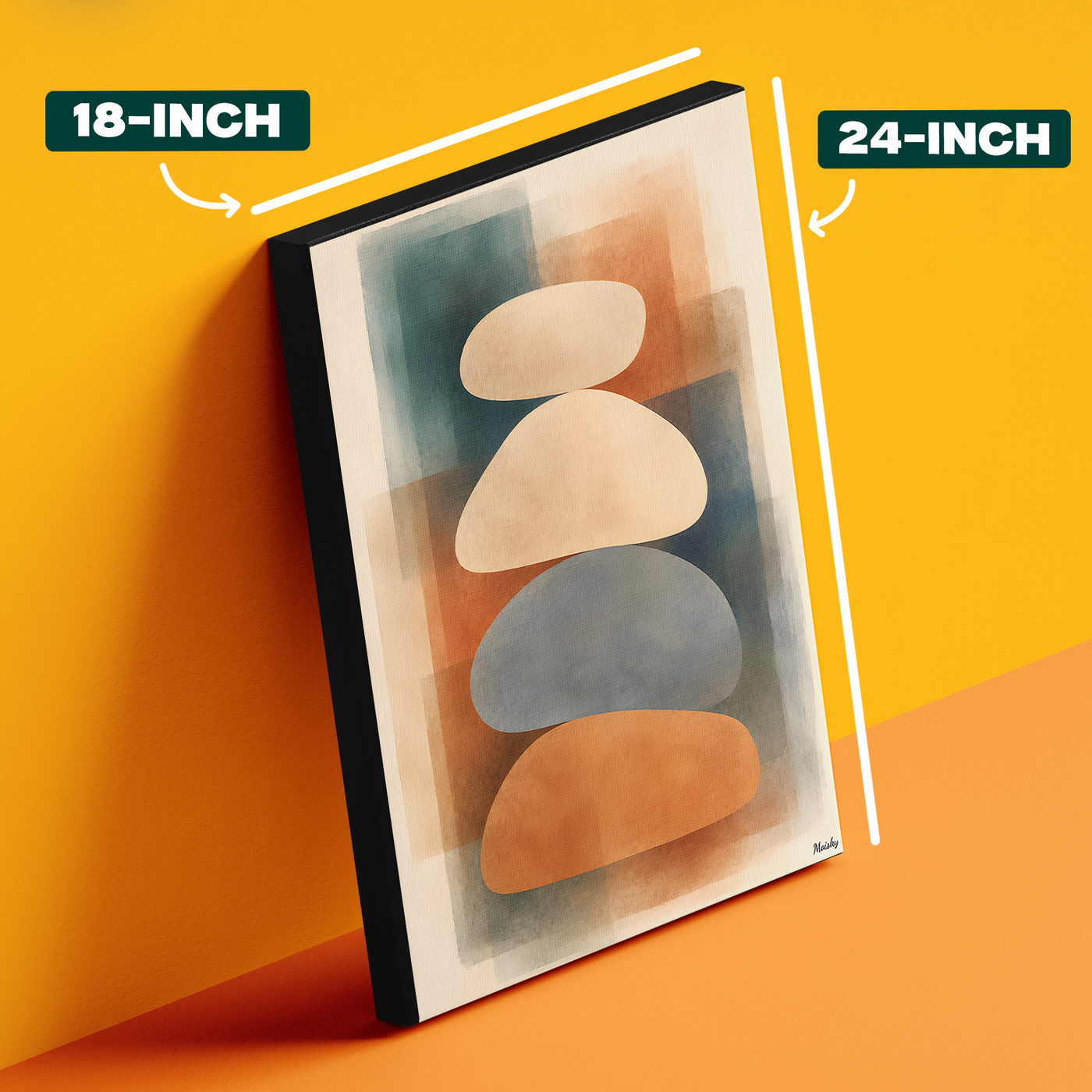 Abstract Balance Stones Teal Poster