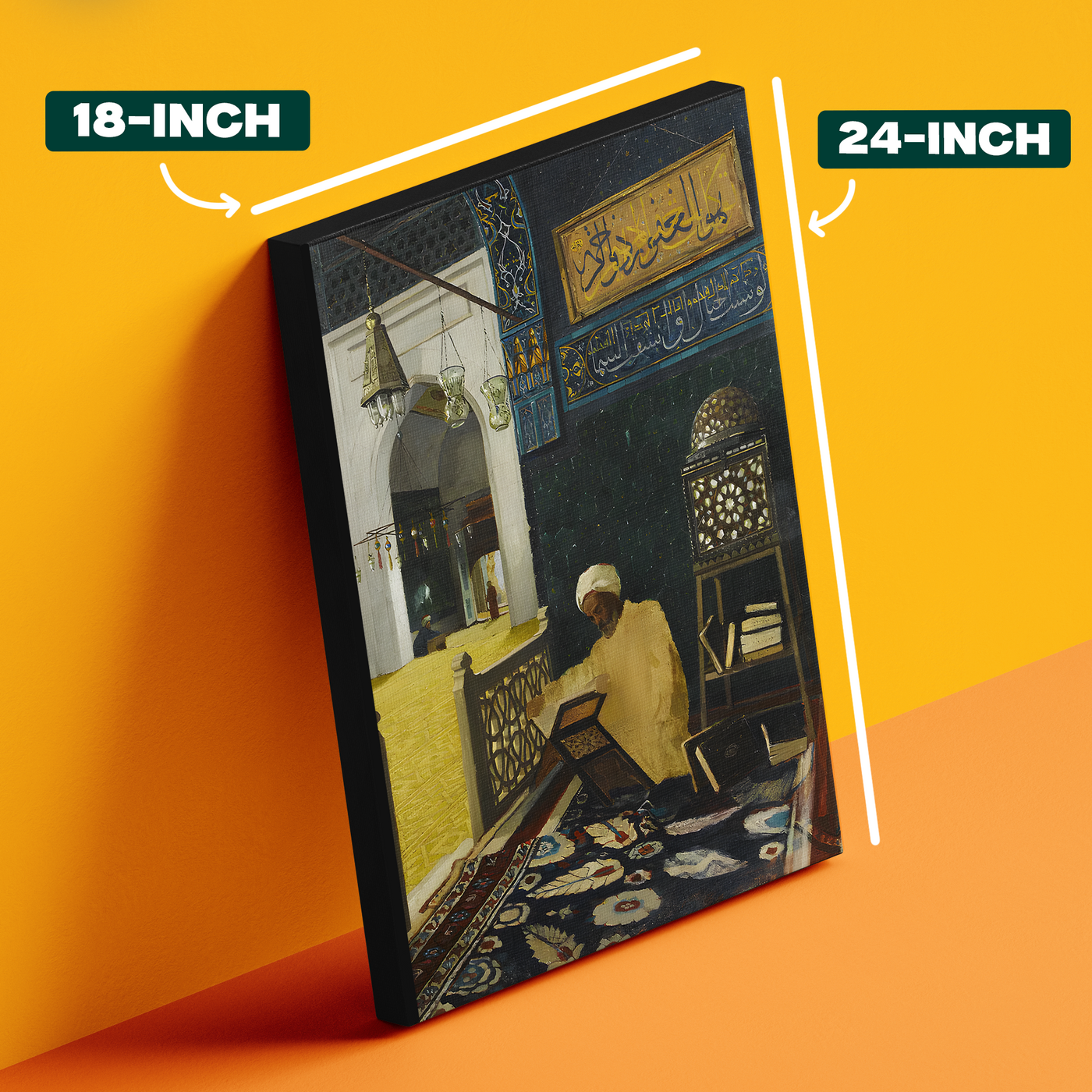 Person Praying Mosque Interior Poster