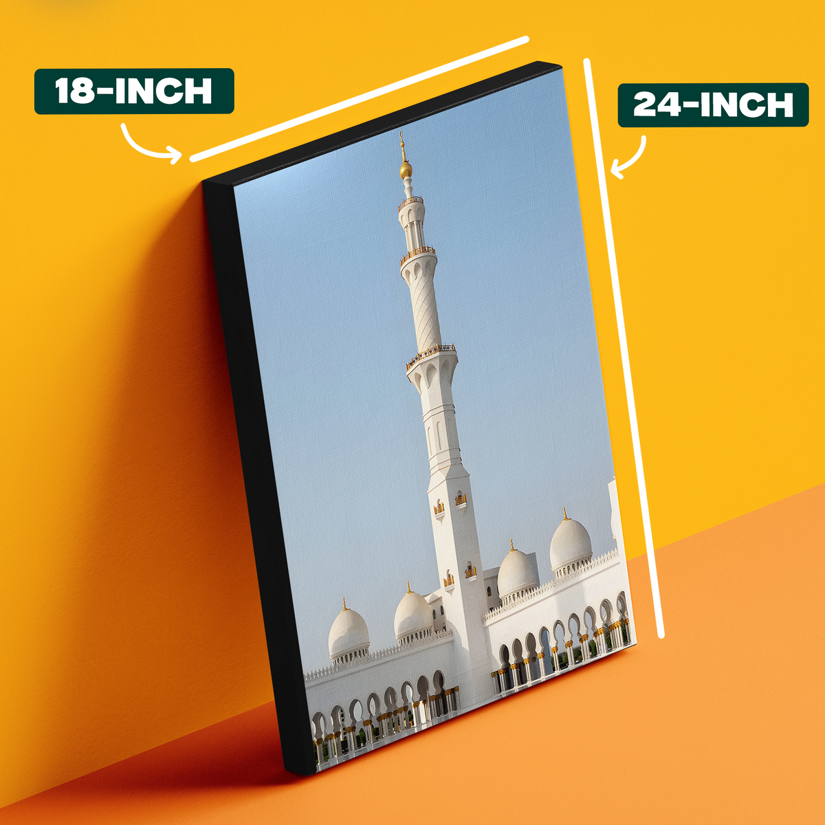 White Mosque Minaret Poster