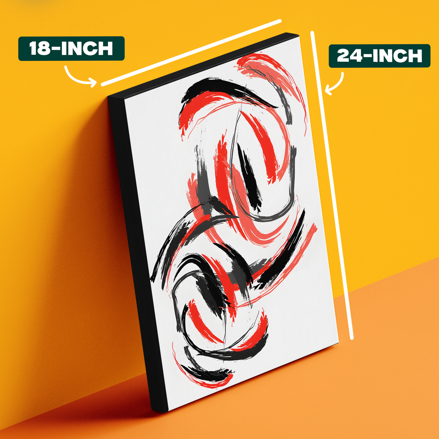 Red and Black Brush Stroke Poster