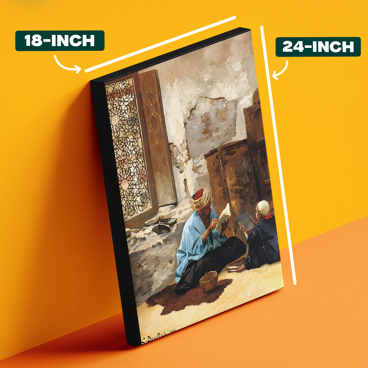 Vintage Person Praying Painting Poster