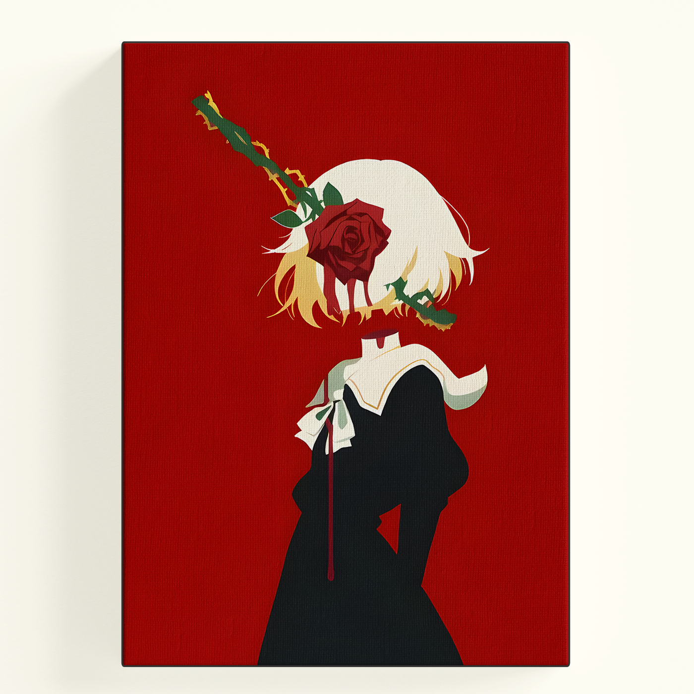 Red Rose Silhouette