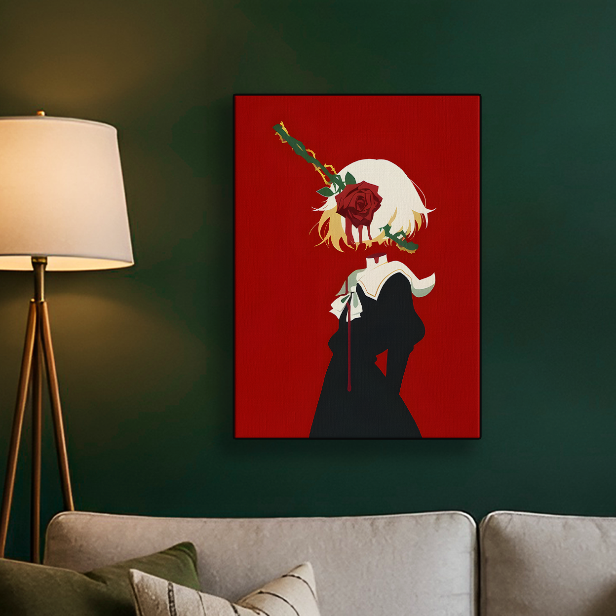 Red Rose Silhouette