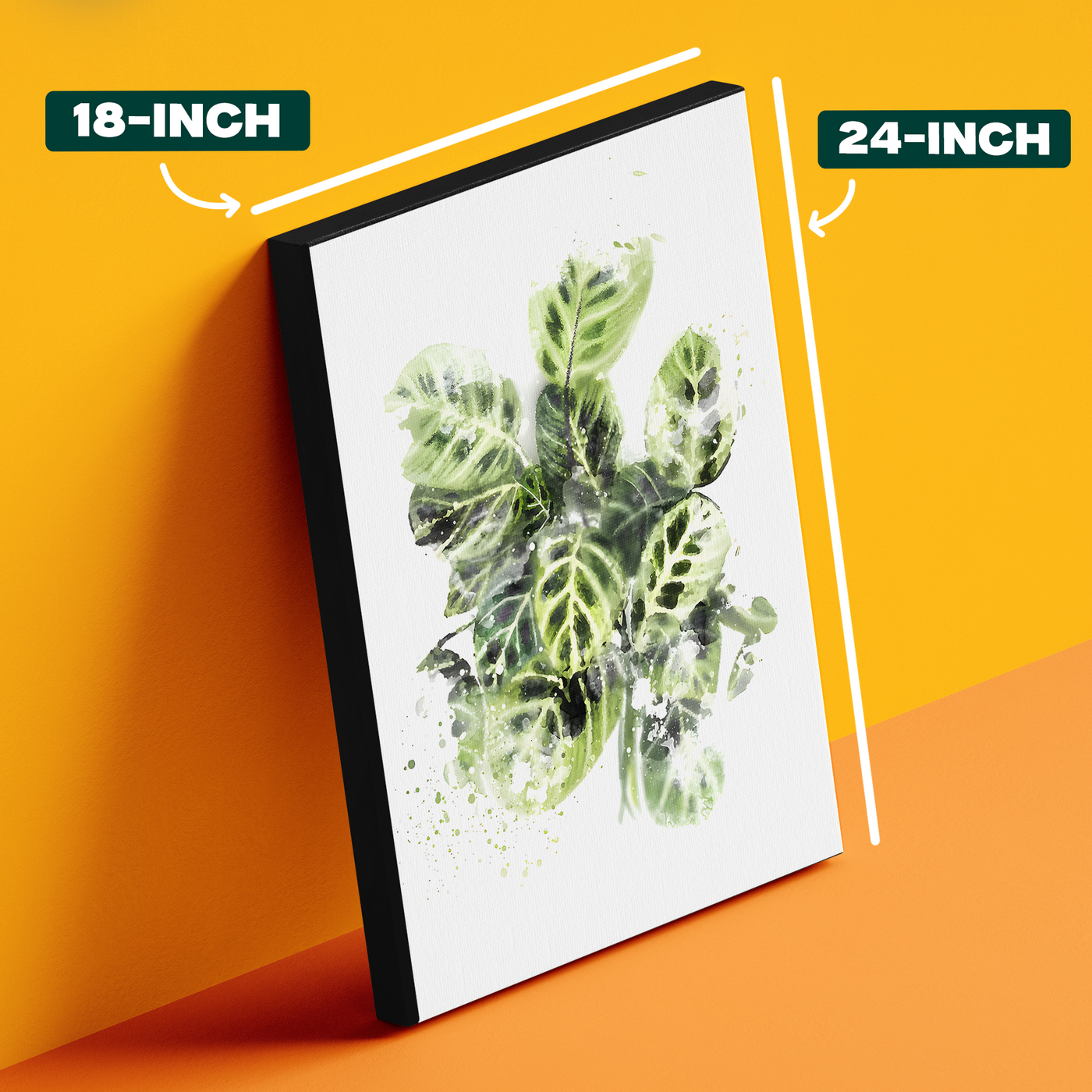 Watercolor Botanical Leaves Dense Green Poster