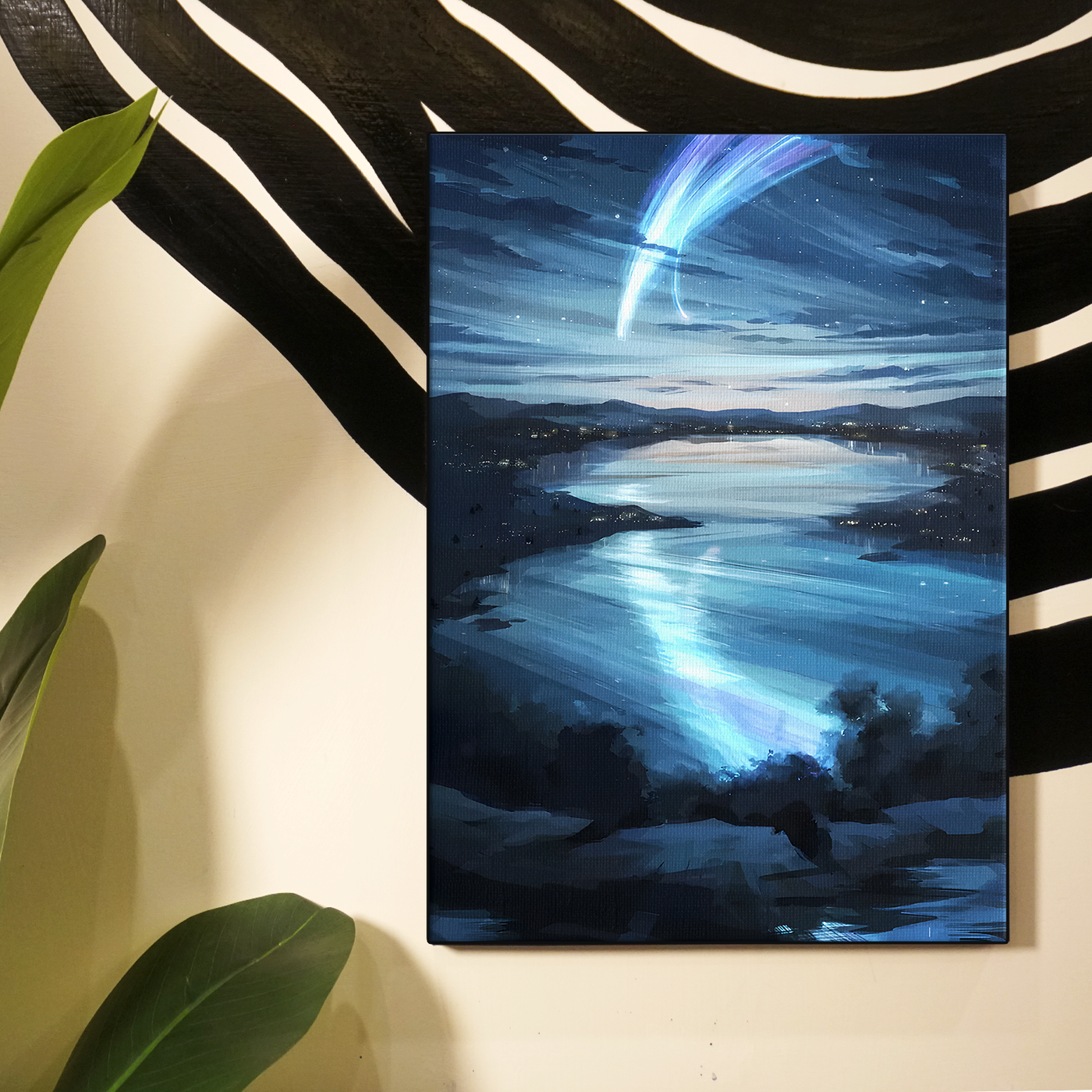 Night Sky Aurora Poster