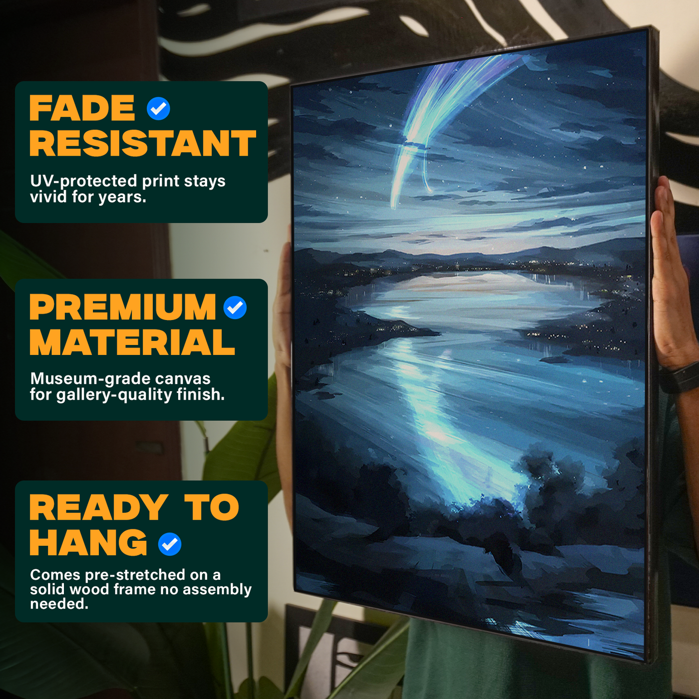 Night Sky Aurora Poster