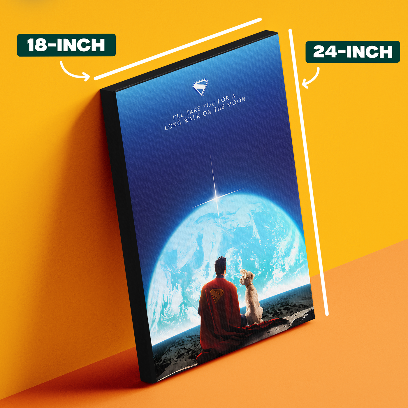 Blue Silhouette Superman Poster