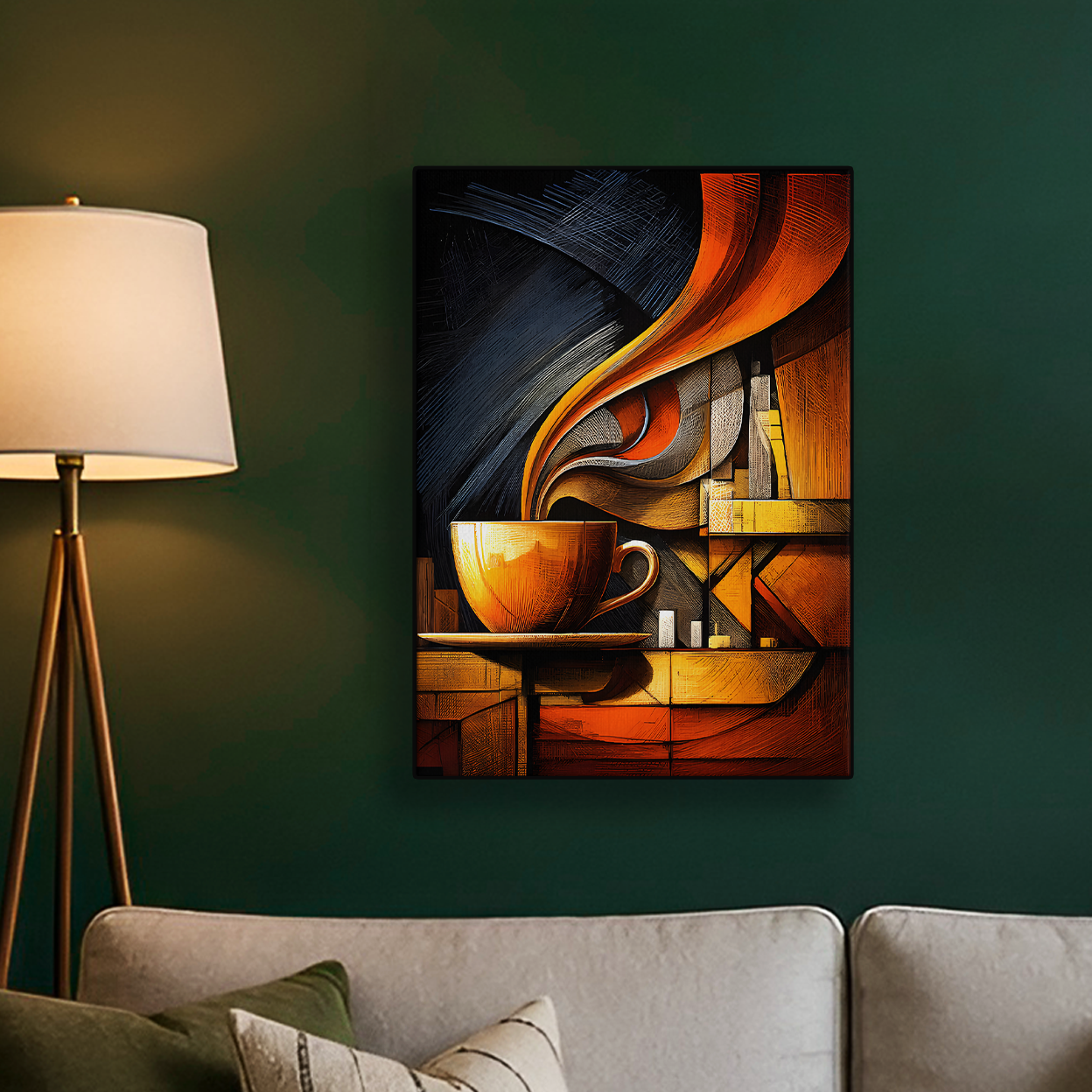 Abstract Coffee Cup Poster
