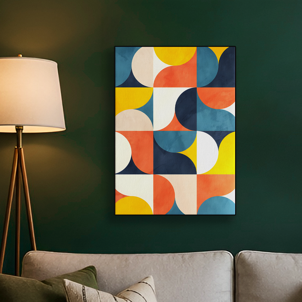 Geometric Abstract Shapes Colorful Poster